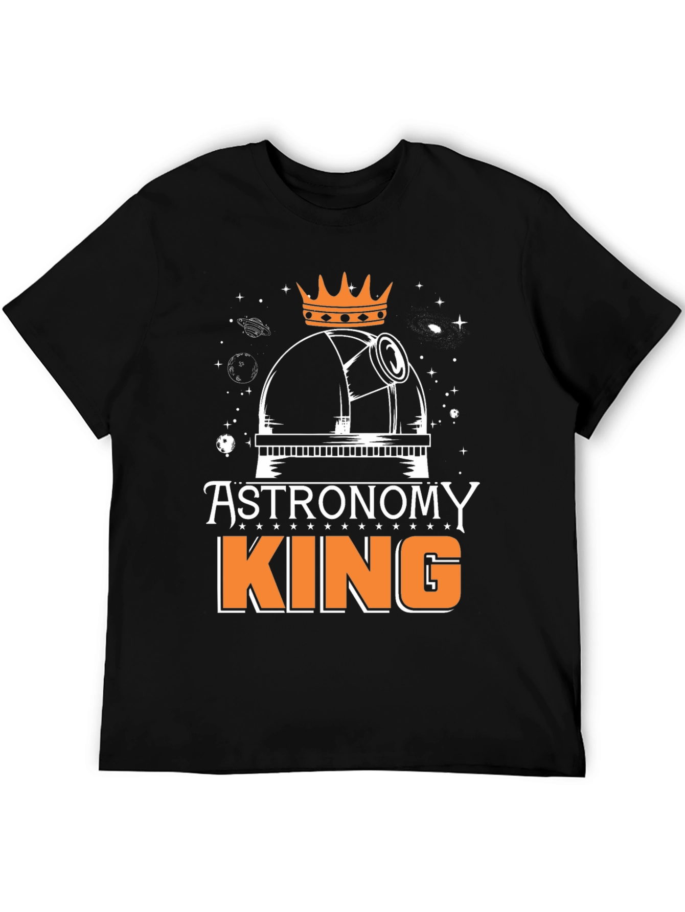 Astronomy King Mens Black T-Shirt