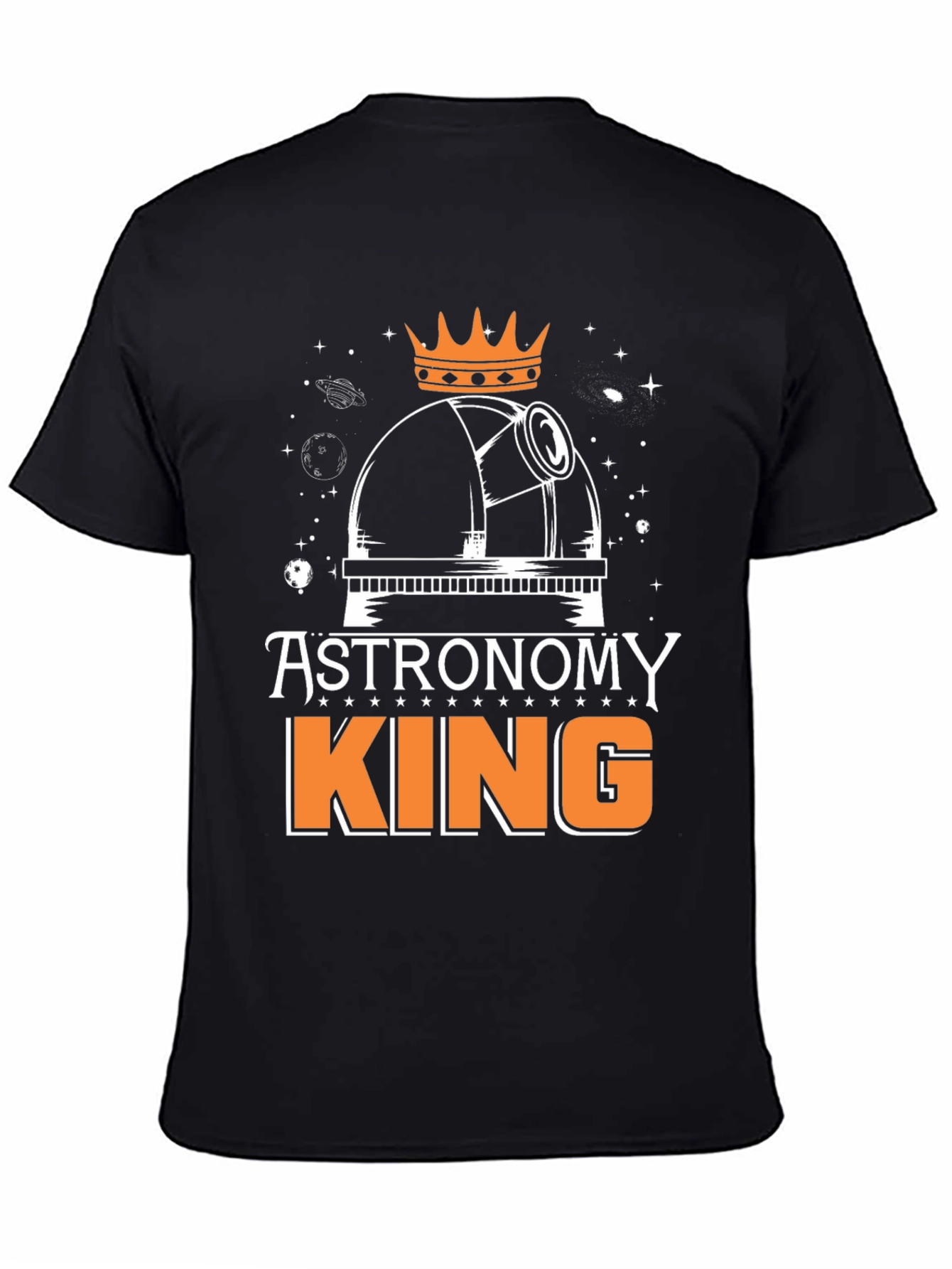 Astronomy King Mens Black T-Shirt