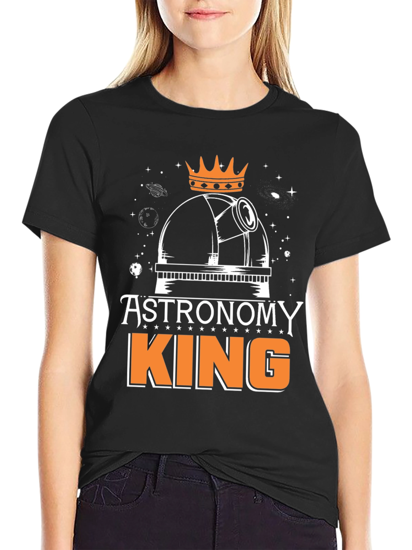 Astronomy King Mens Black T-Shirt