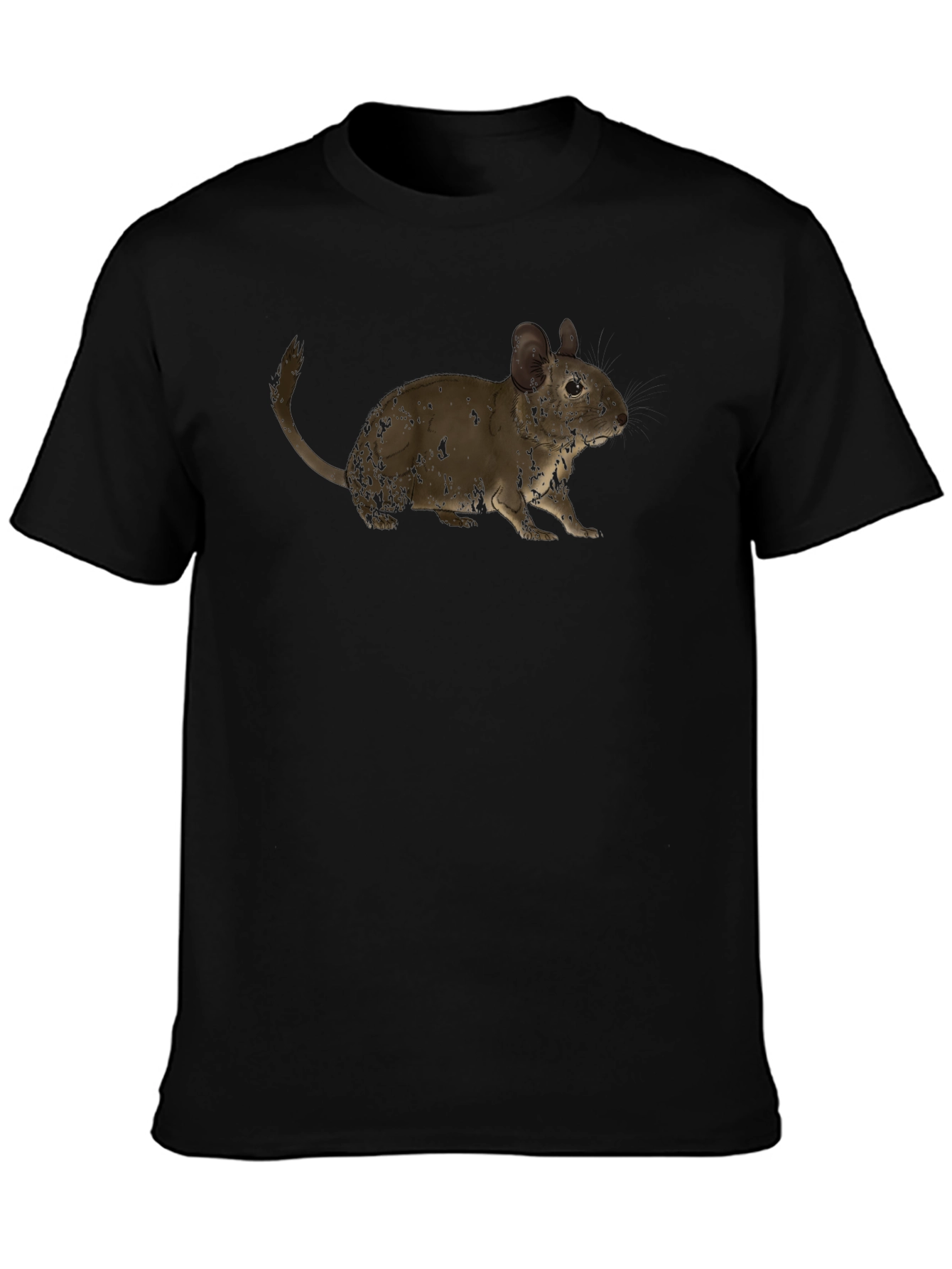 Cute Degu Rat T-Shirt - Casual Black Tee
