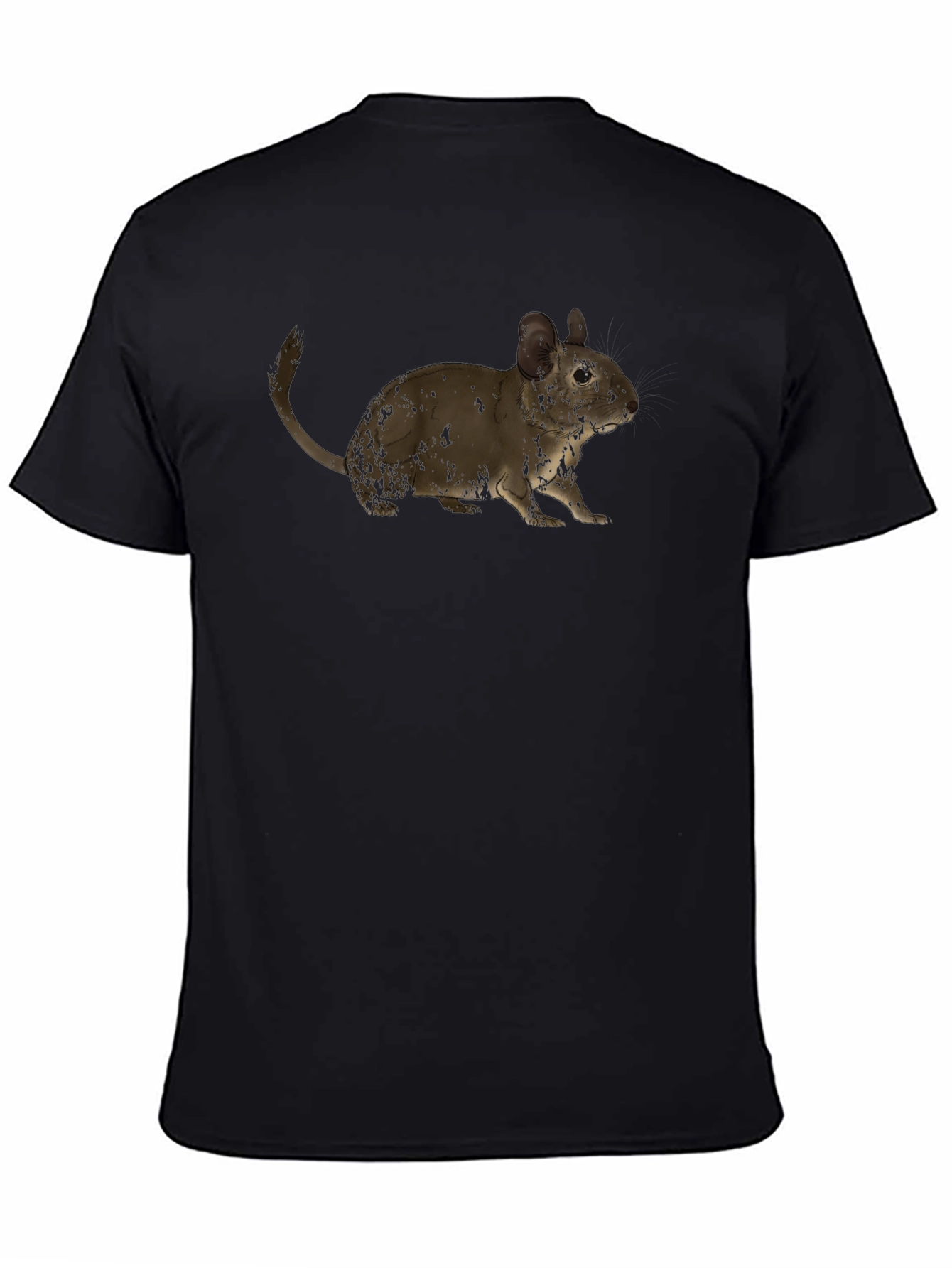 Cute Degu Rat T-Shirt - Casual Black Tee