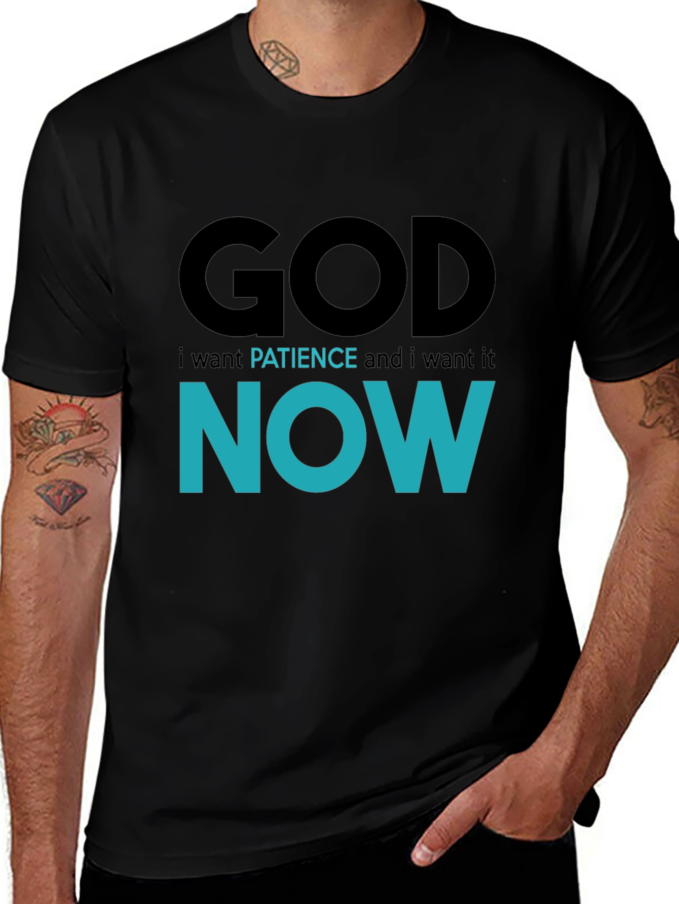 God Patience Now T-Shirt - Soft Cotton Blend