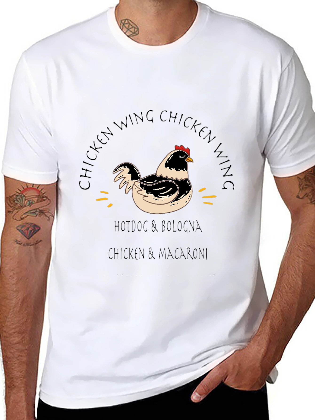 Chicken Wing Black Graphic Tee