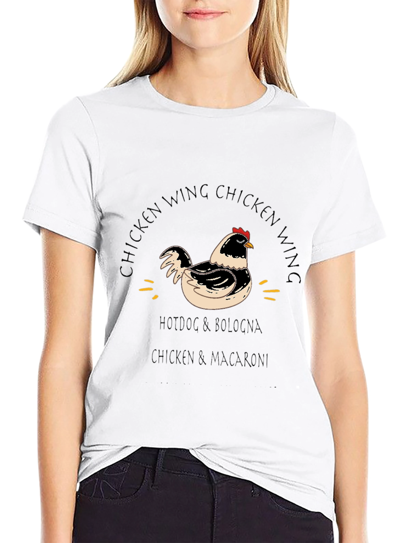 Chicken Wing Black Graphic Tee