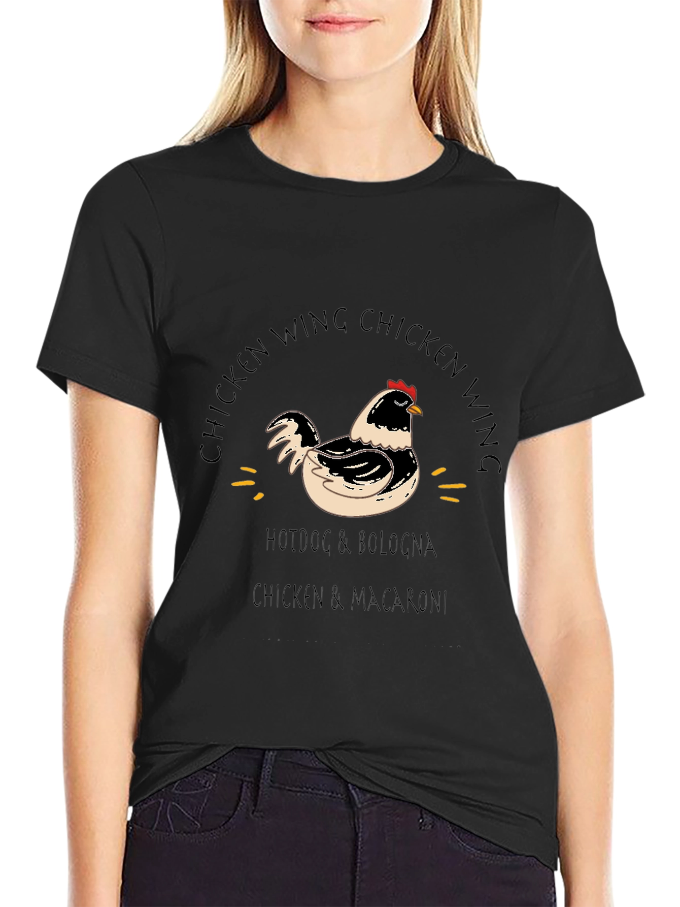 Chicken Wing Black Graphic Tee