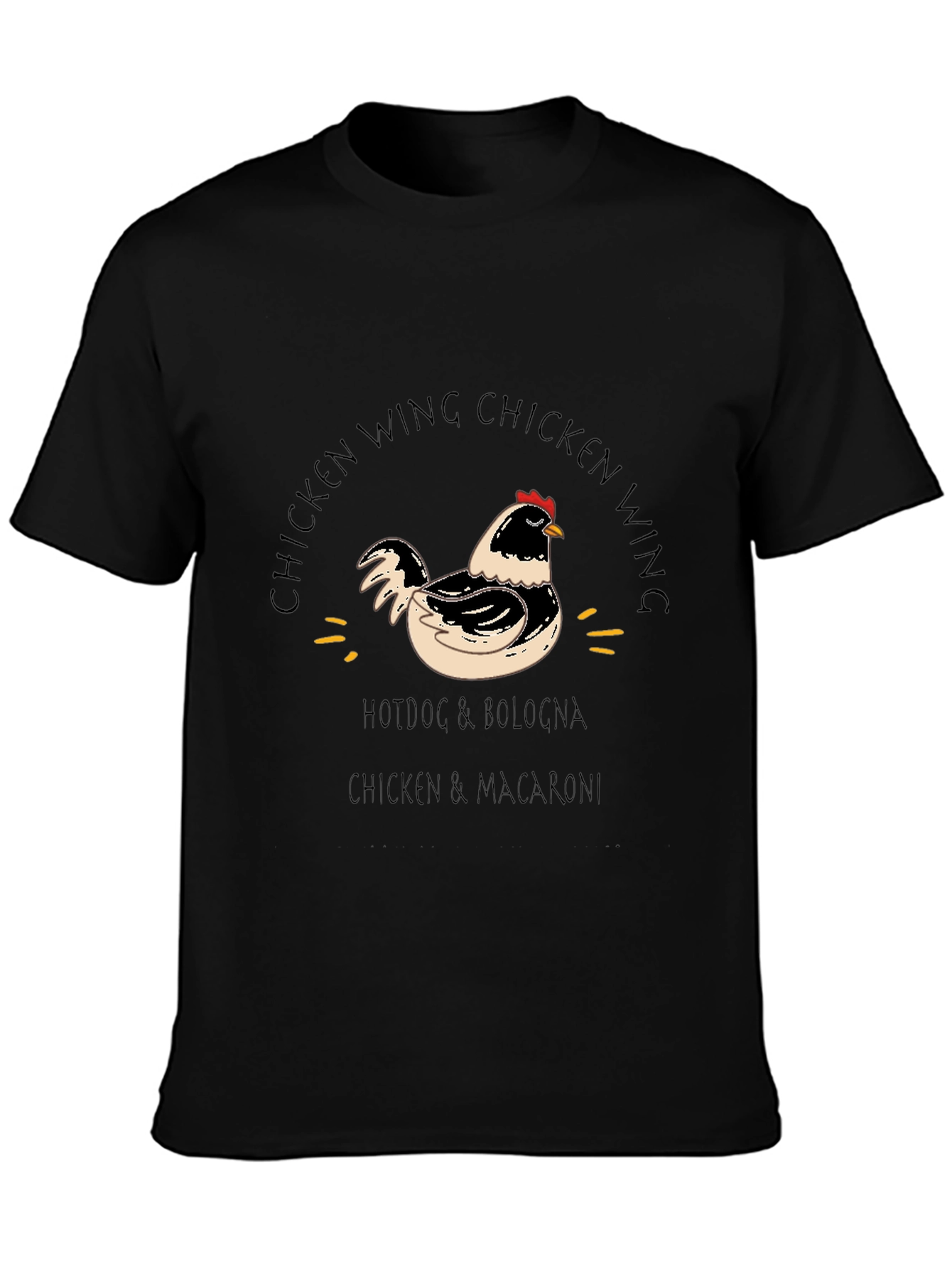 Chicken Wing Black Graphic Tee