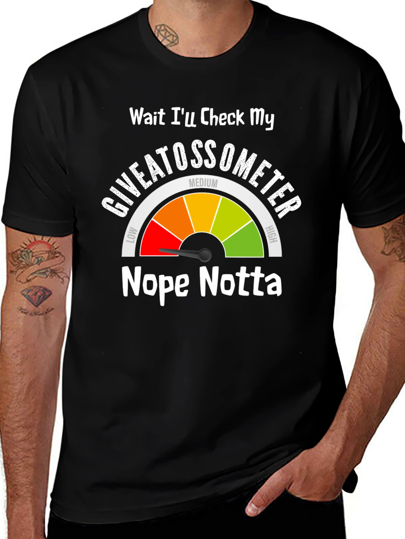 Giveatossometer T-Shirt - Nope Notta Attitude Tee