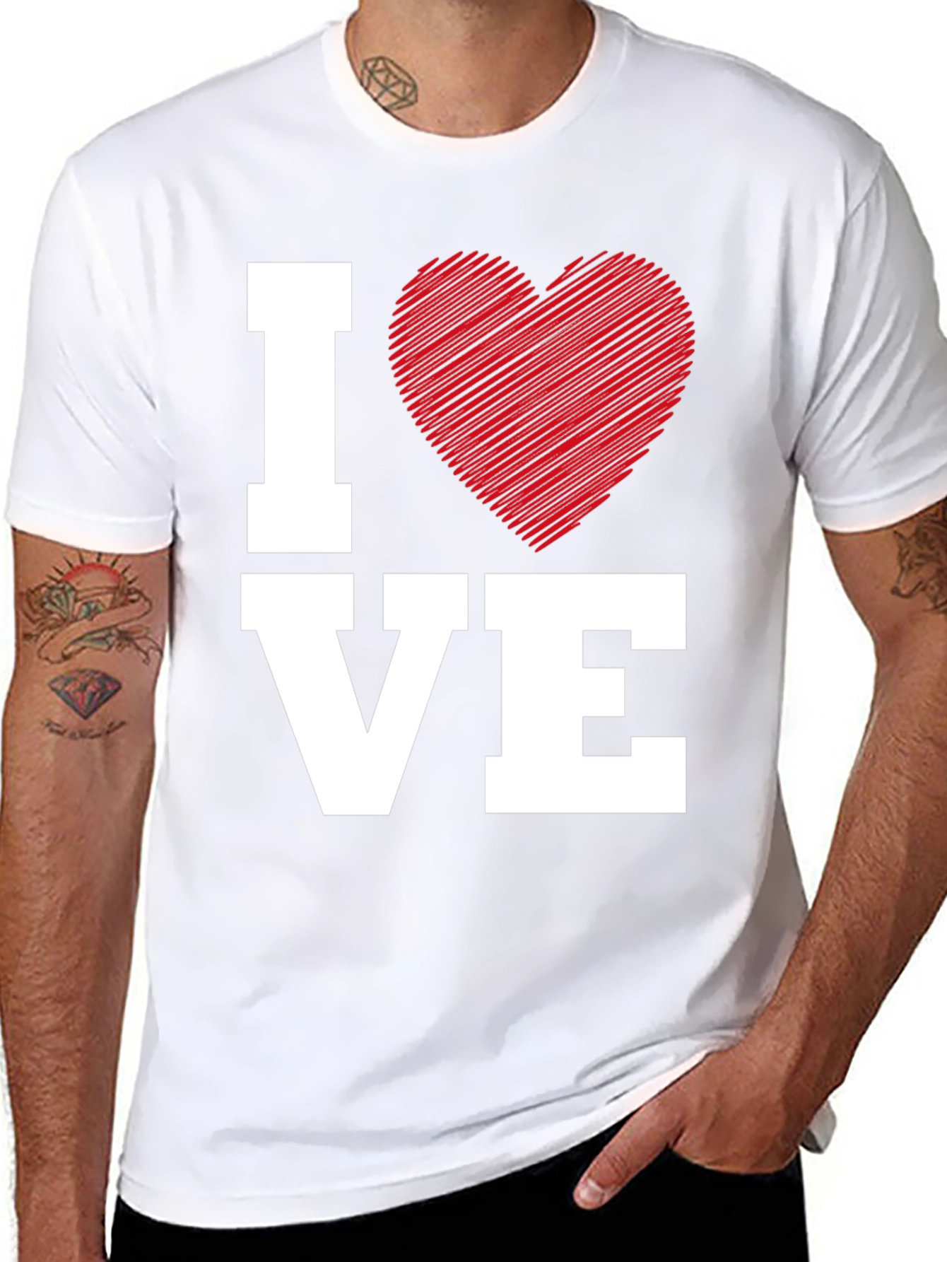 I Heart VE Black Graphic Tee - Love Expression
