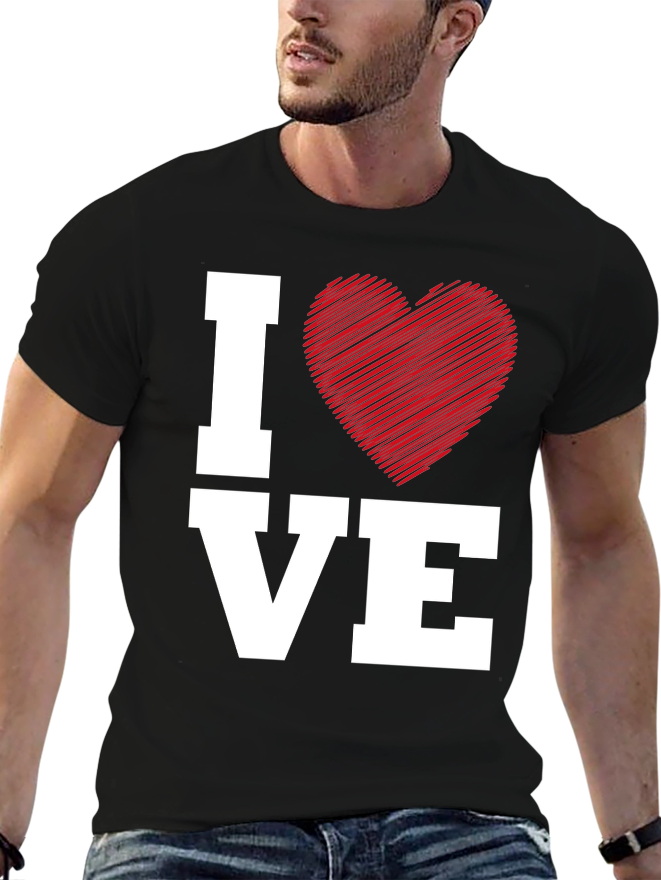 I Heart VE Black Graphic Tee - Love Expression