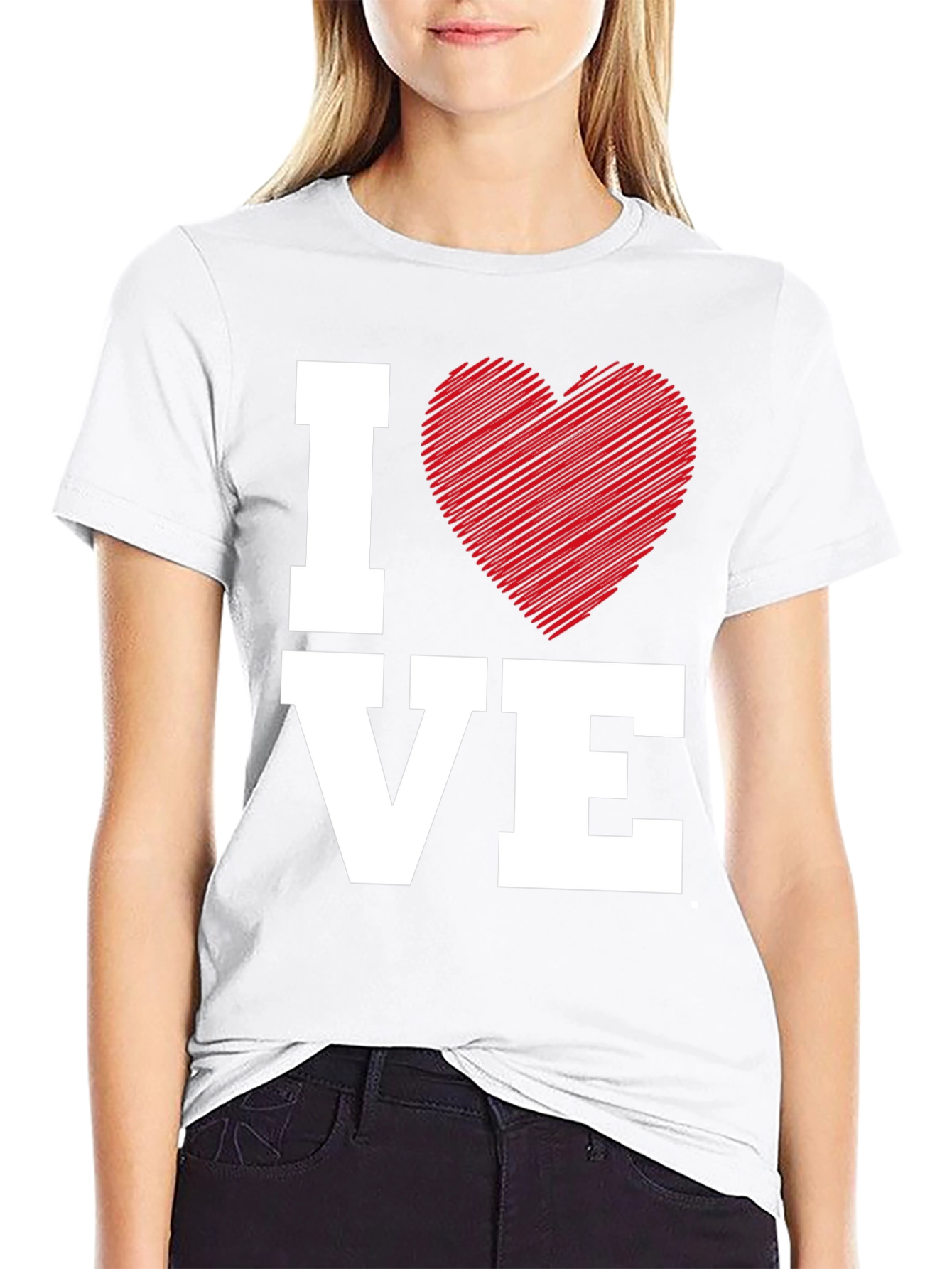 I Heart VE Black Graphic Tee - Love Expression