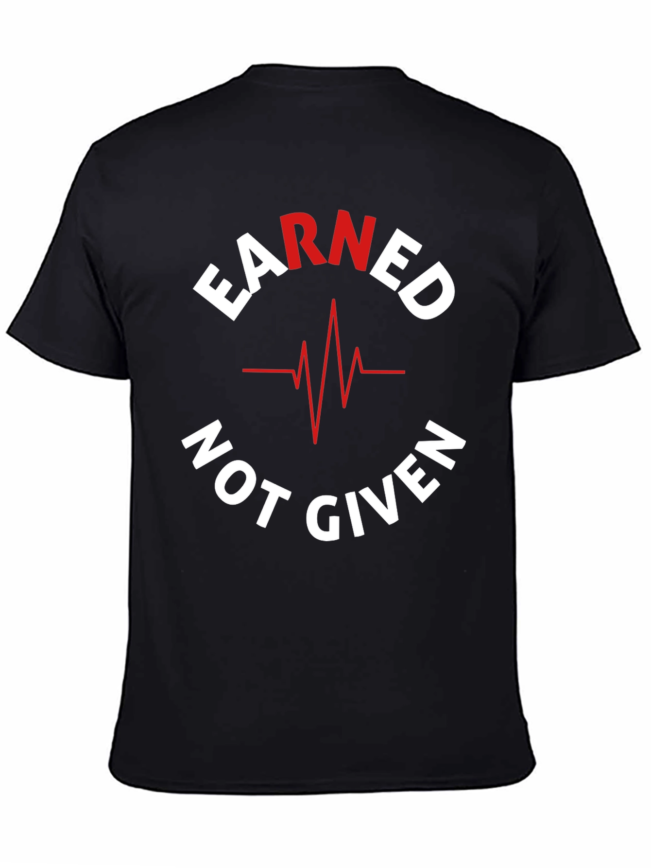 Earned Not Given Graphic Tee - Black Cotton T-Shirt