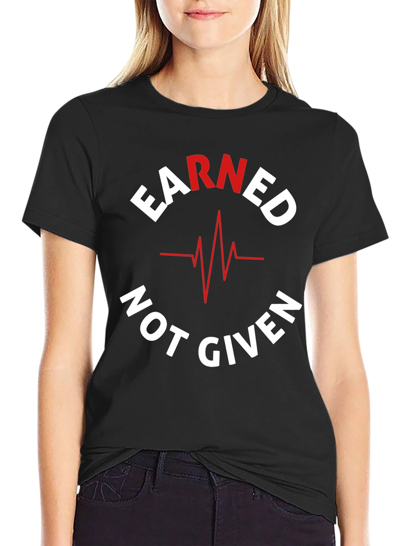 Earned Not Given Graphic Tee - Black Cotton T-Shirt