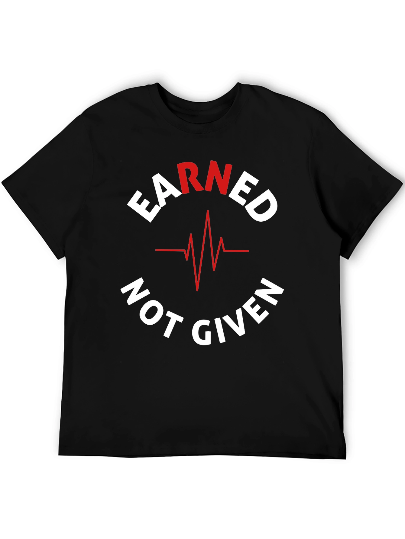 Earned Not Given Graphic Tee - Black Cotton T-Shirt