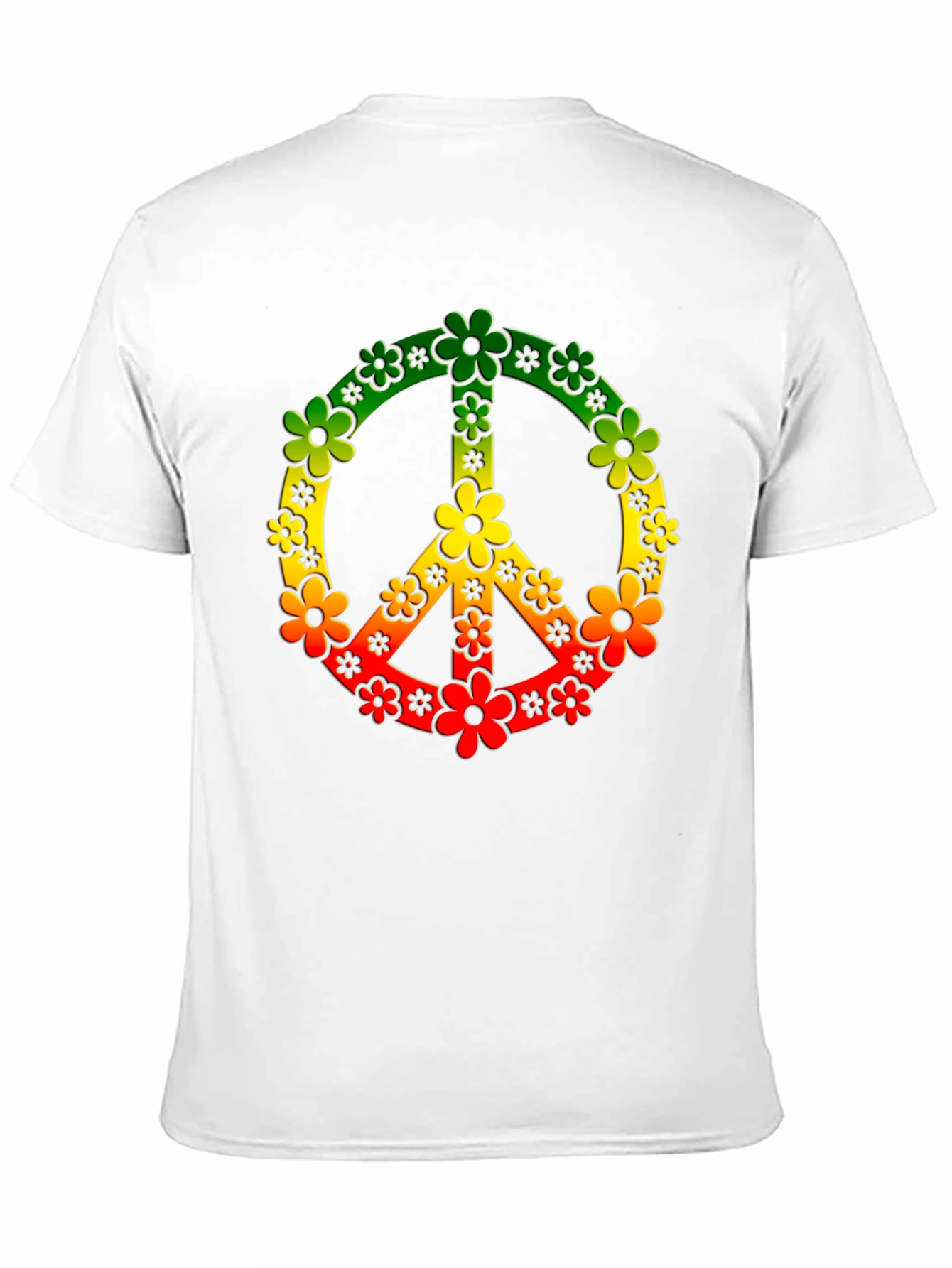 Rasta Peace Sign Flower Power T-Shirt