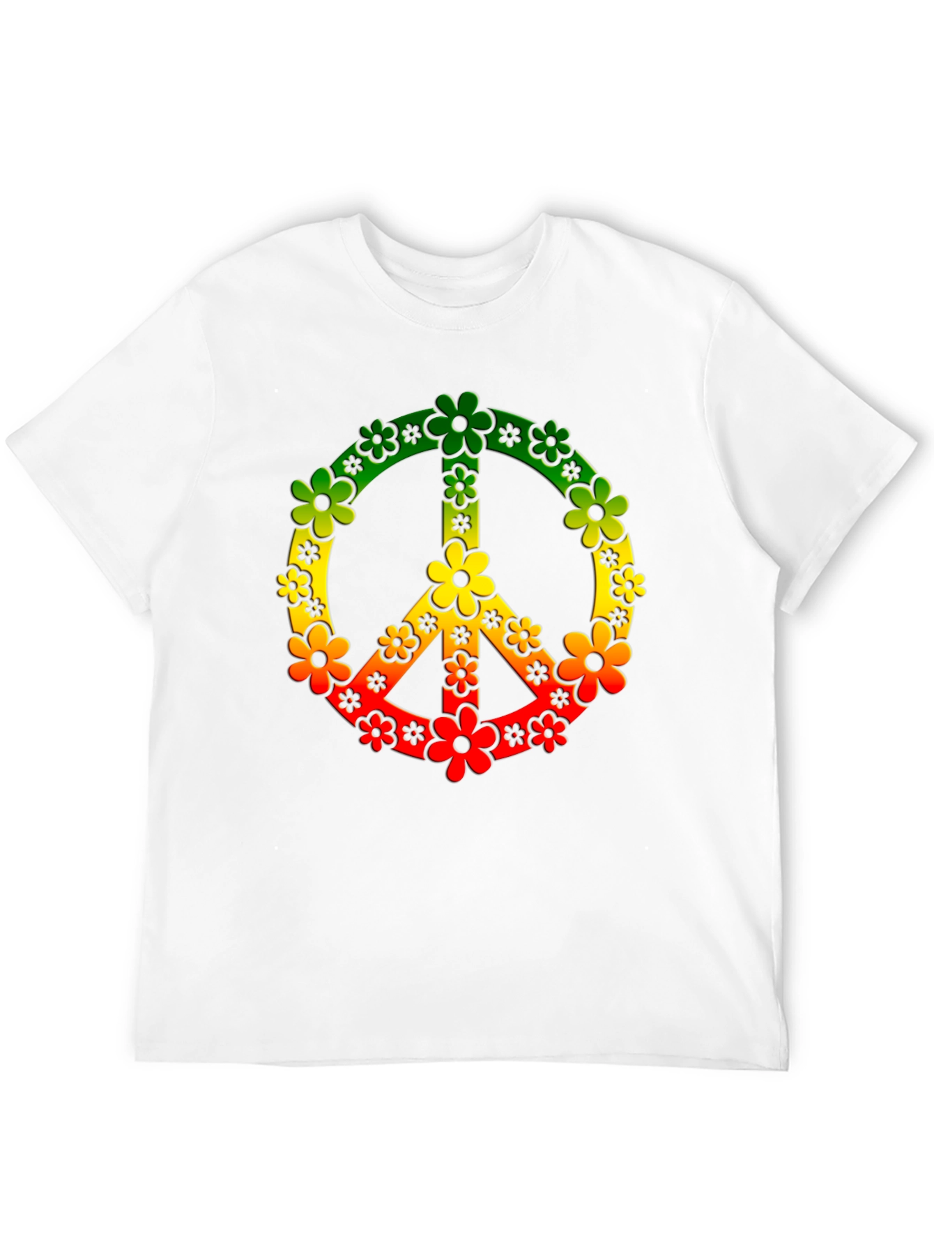 Rasta Peace Sign Flower Power T-Shirt
