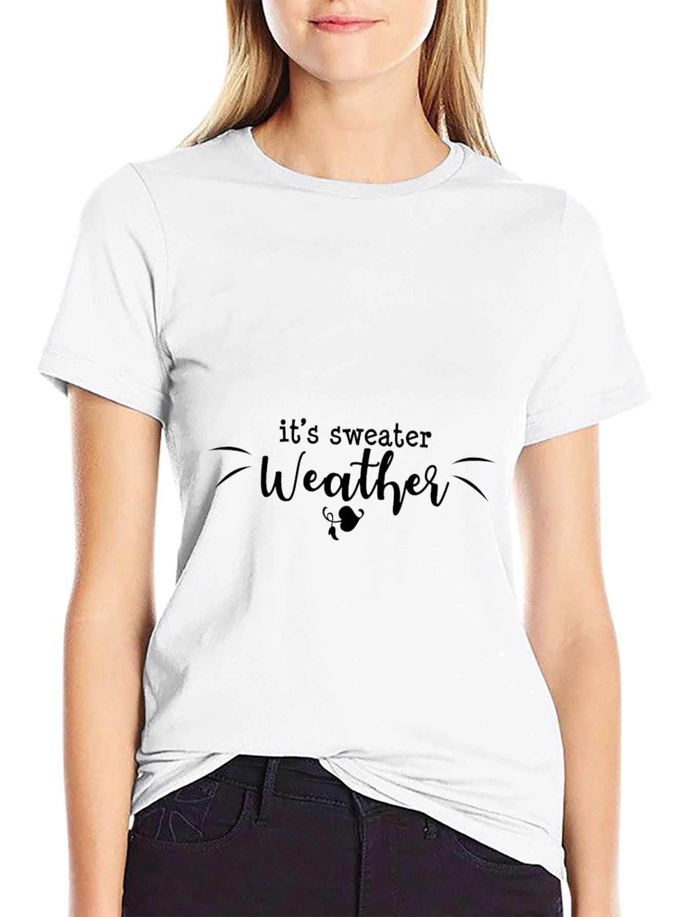 Sweater Weather Black Graphic Tee