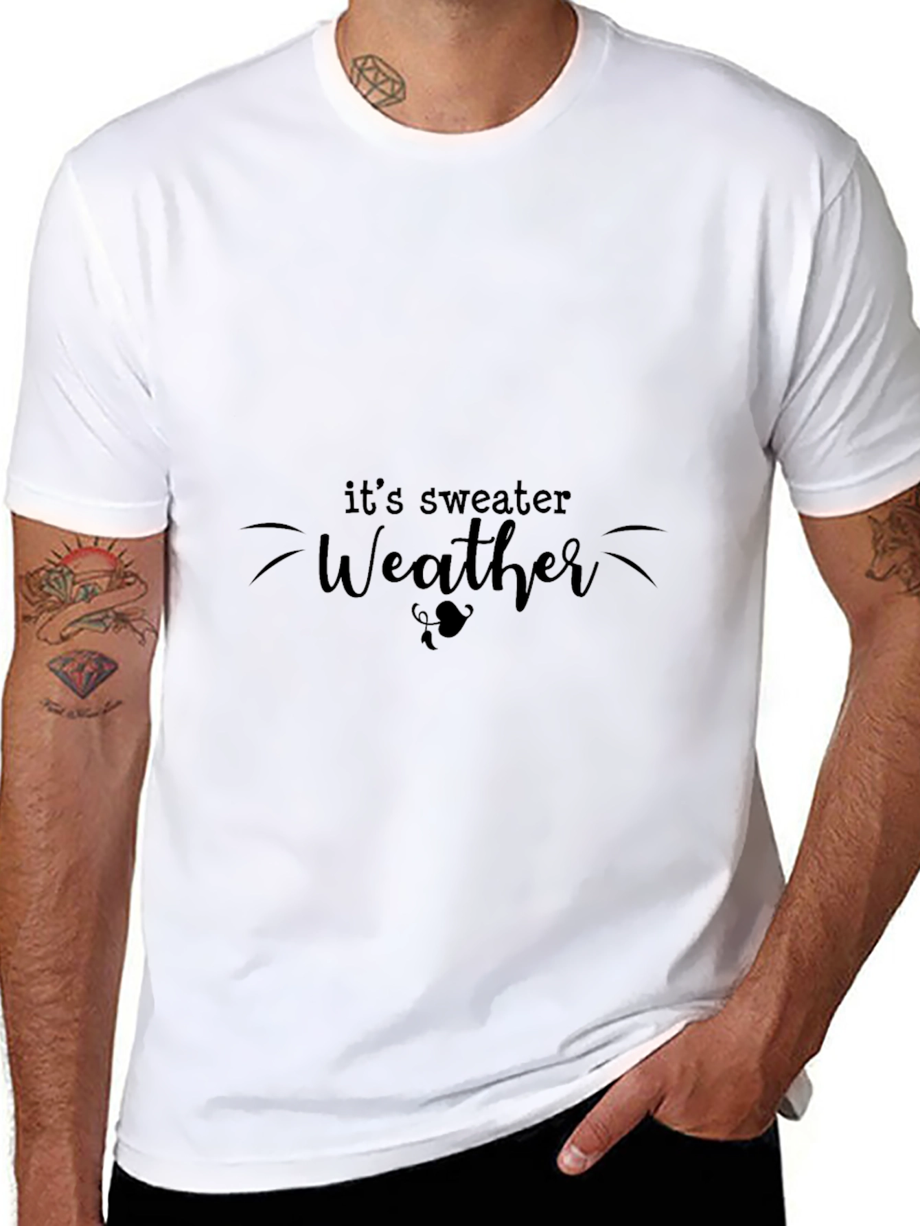 Sweater Weather Black Graphic Tee