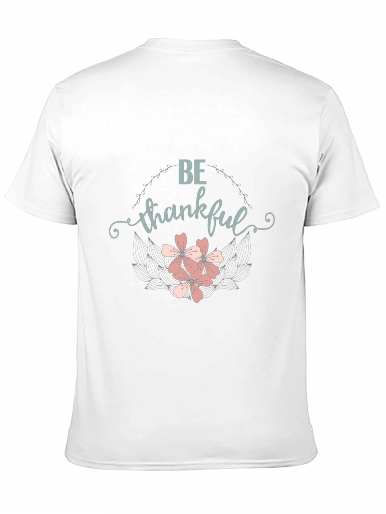 Be Thankful Graphic Tee - Black Cotton T-Shirt