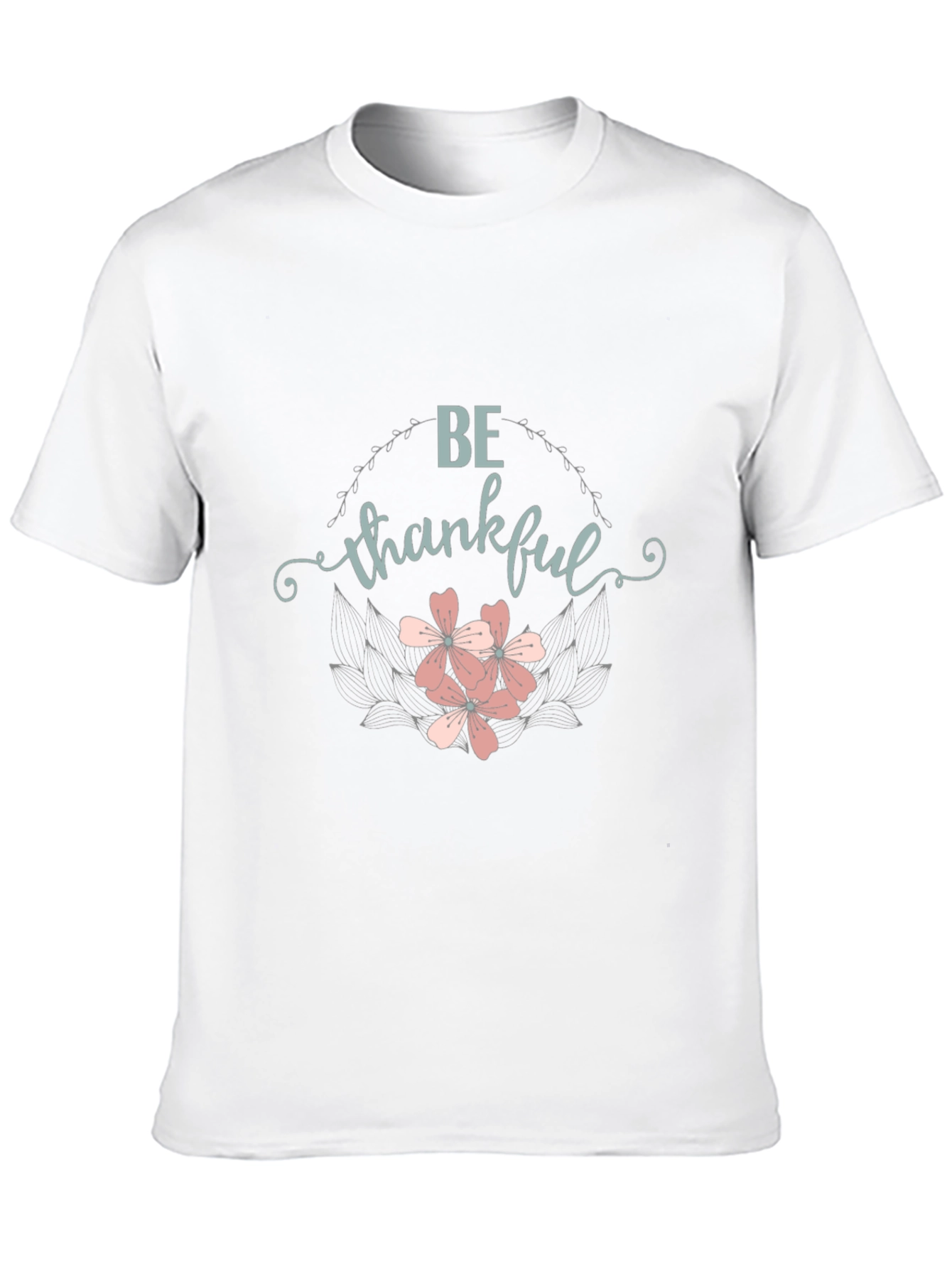 Be Thankful Graphic Tee - Black Cotton T-Shirt