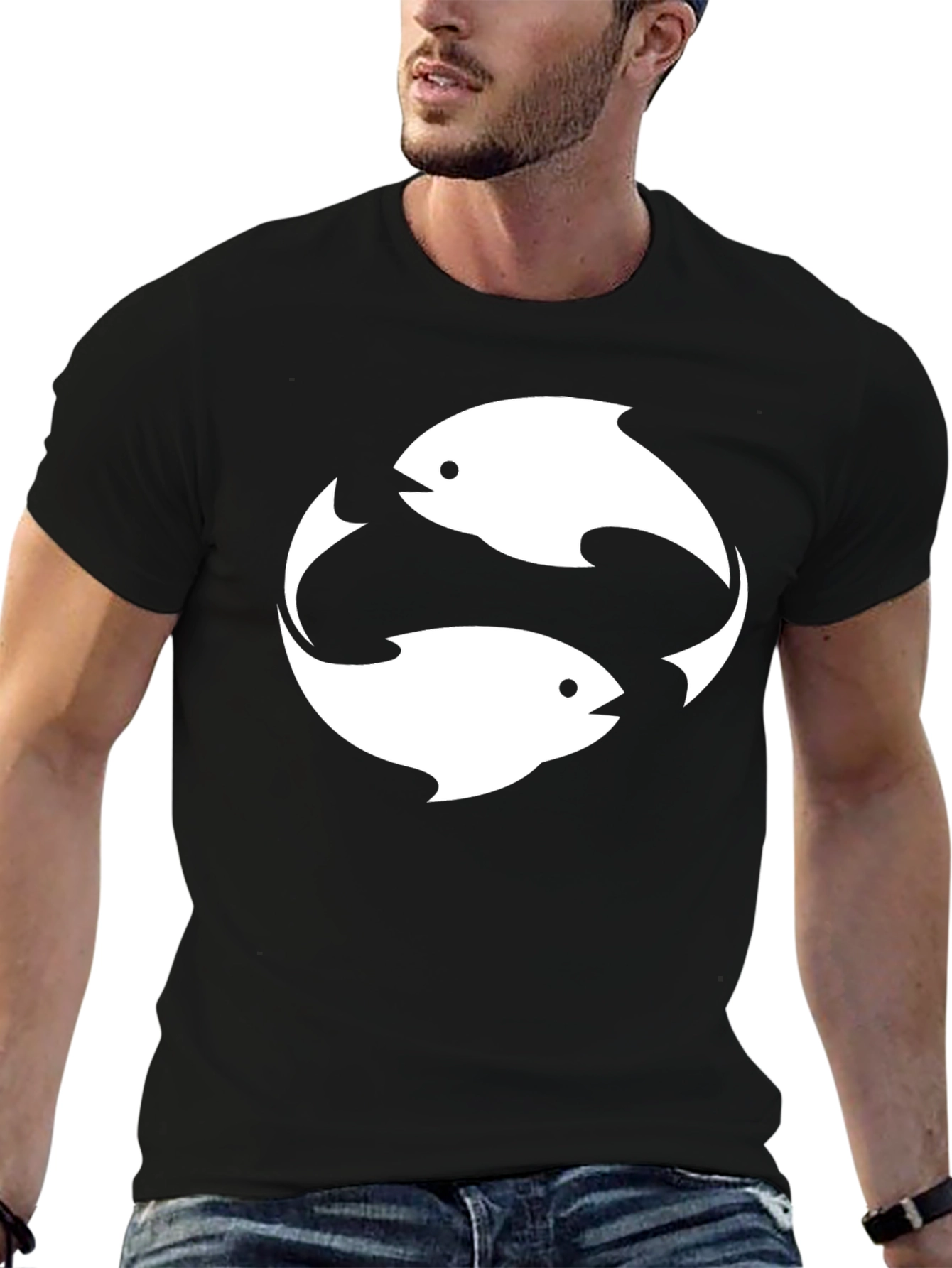 Yin Yang Fish Graphic T-Shirt