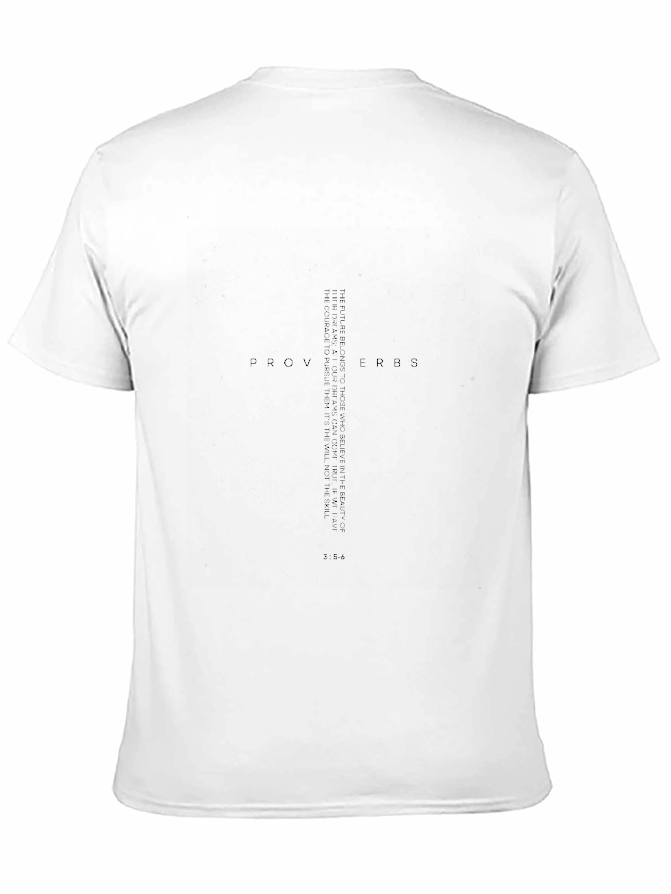 Proverbs Verse Cross Graphic Tee - Black