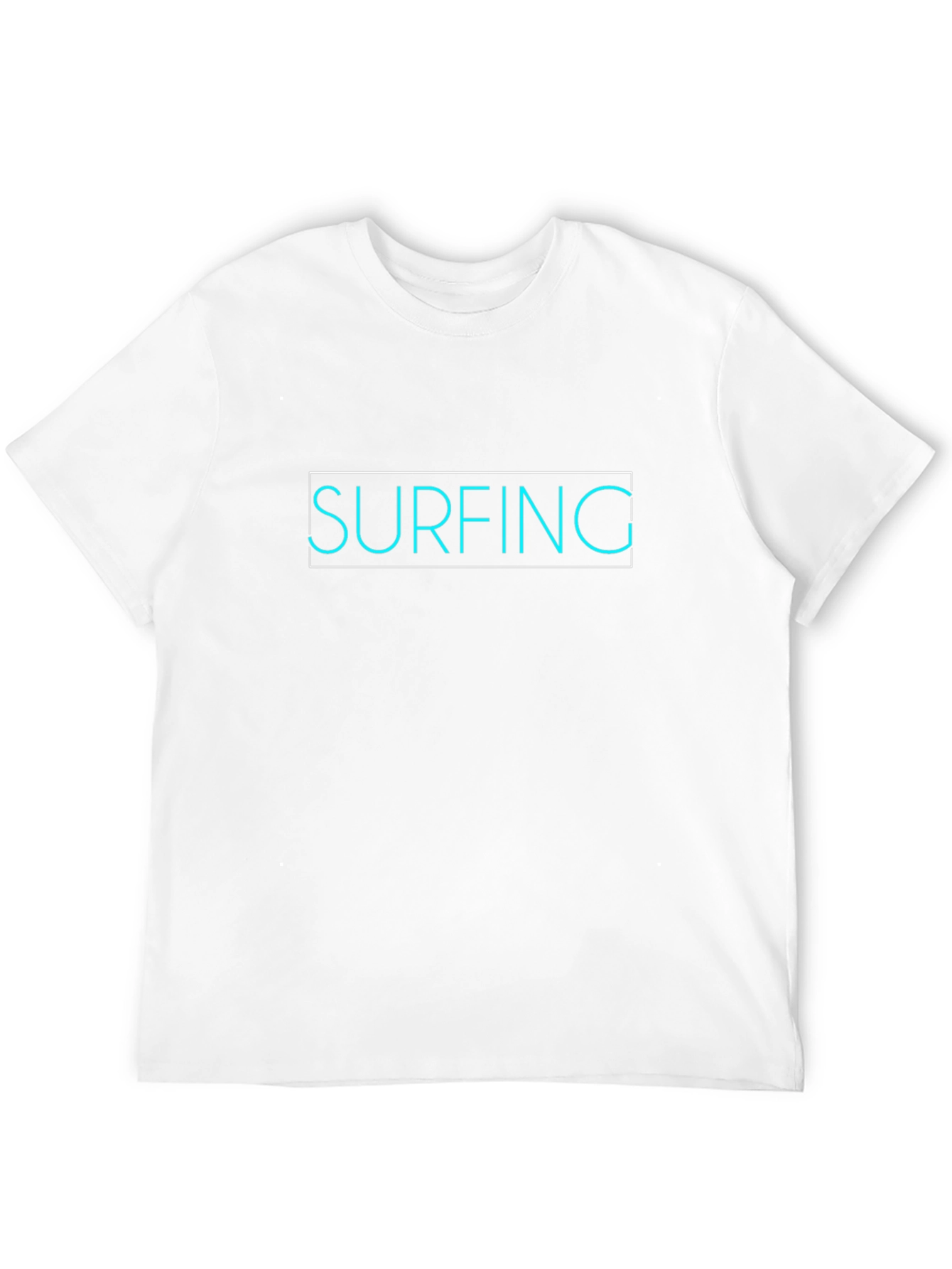 Surfing Graphic Tee - Black Cotton T-Shirt