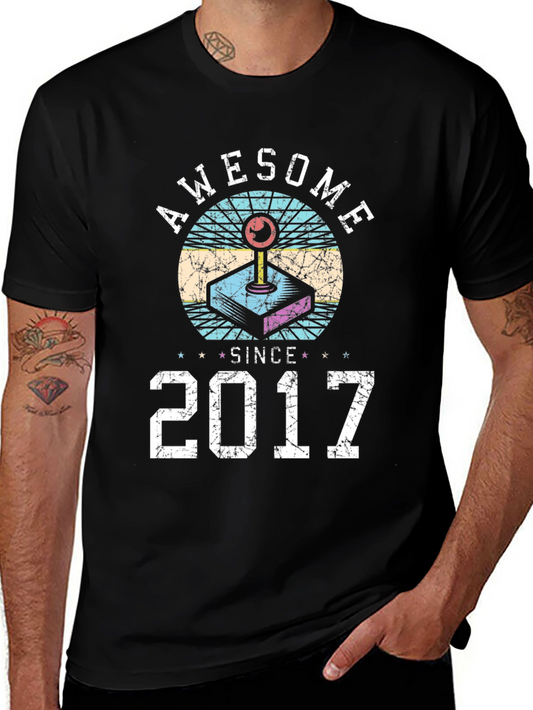 Awesome Since 2017 Retro Gaming T-Shirt