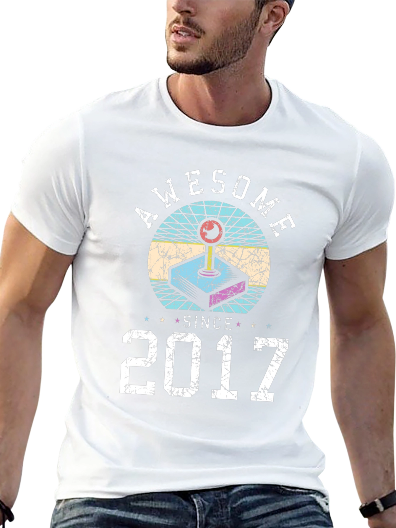 Awesome Since 2017 Retro Gaming T-Shirt