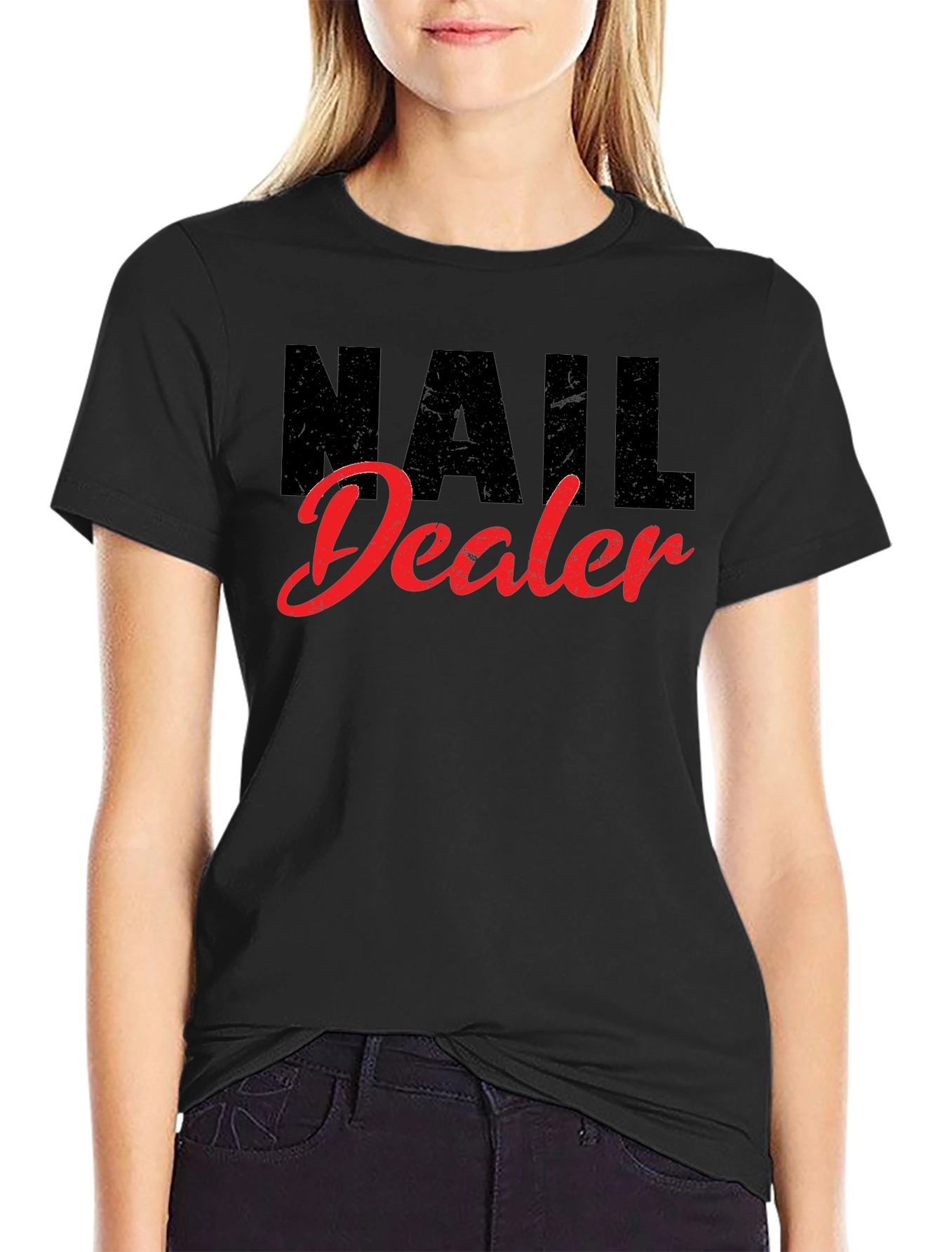 Nail Dealer Graphic T-Shirt - Black Cotton Blend Tee
