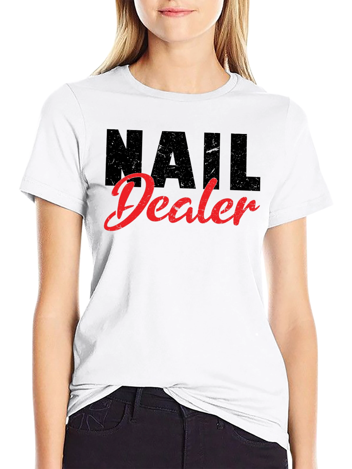 Nail Dealer Graphic T-Shirt - Black Cotton Blend Tee