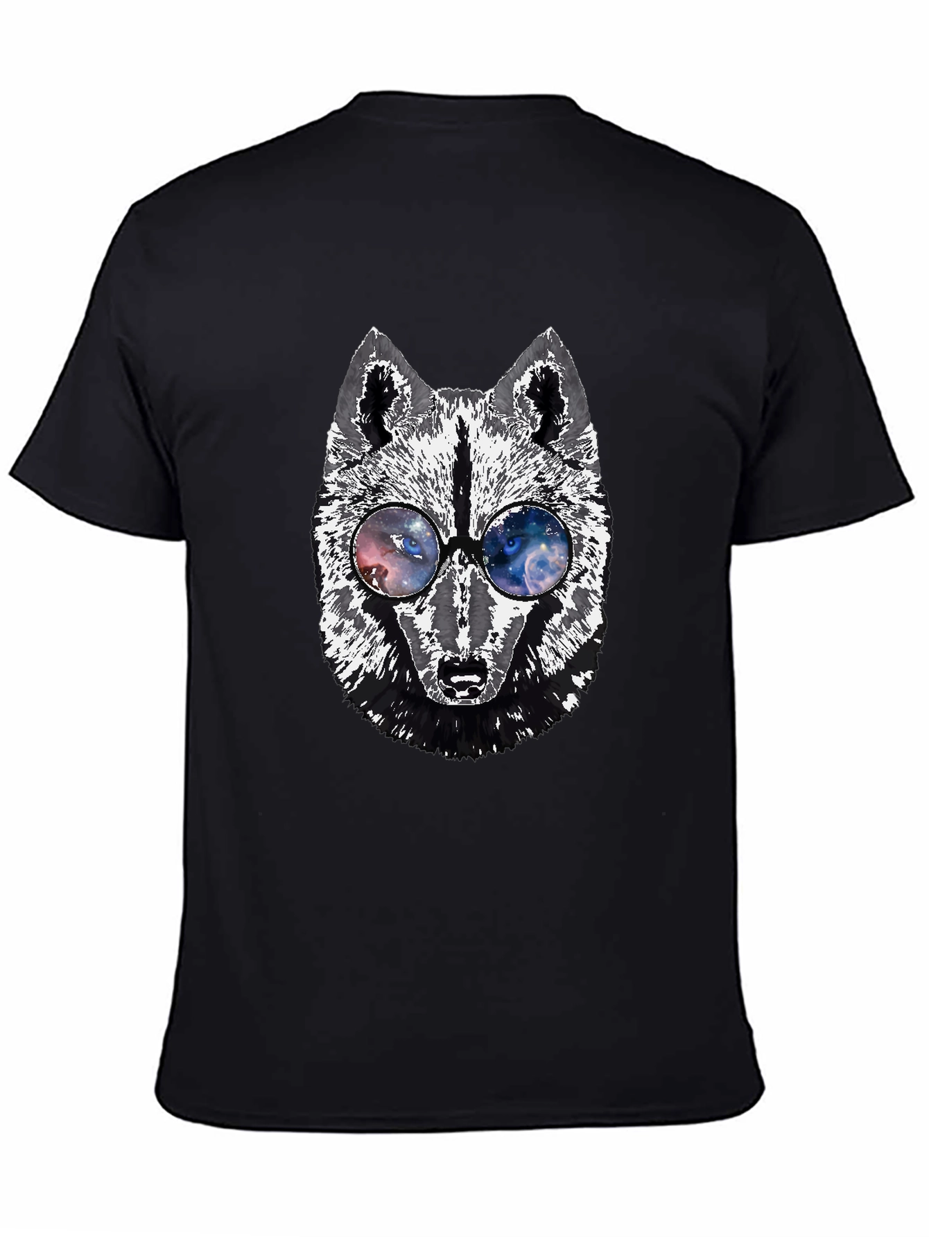 Wolf Galaxy Glasses Graphic Tee