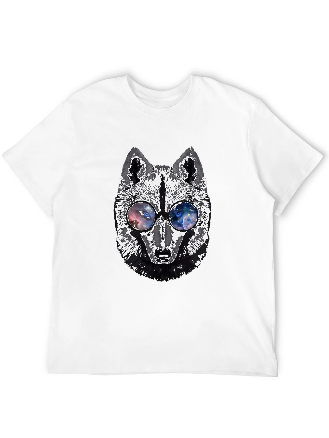Wolf Galaxy Glasses Graphic Tee