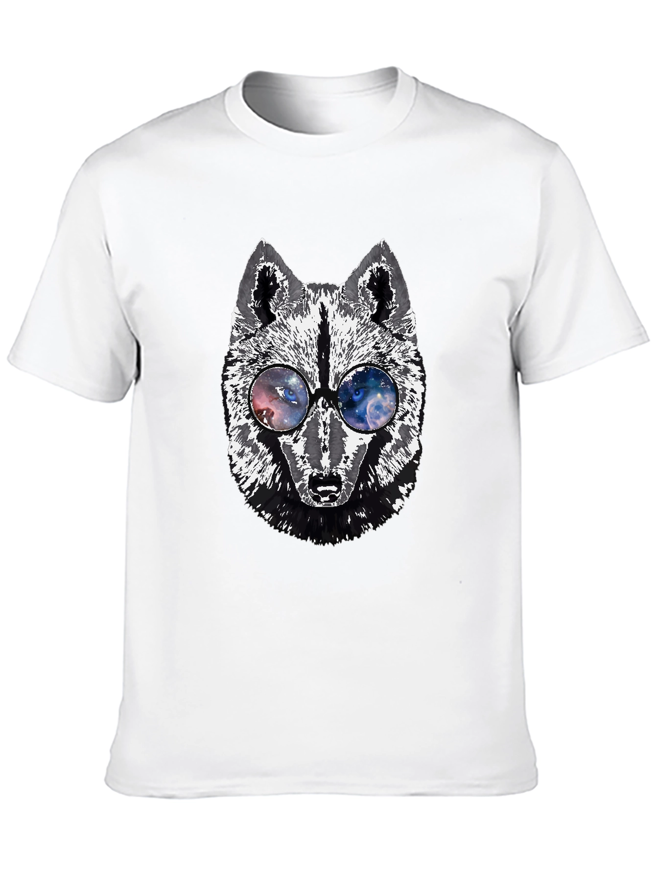 Wolf Galaxy Glasses Graphic Tee