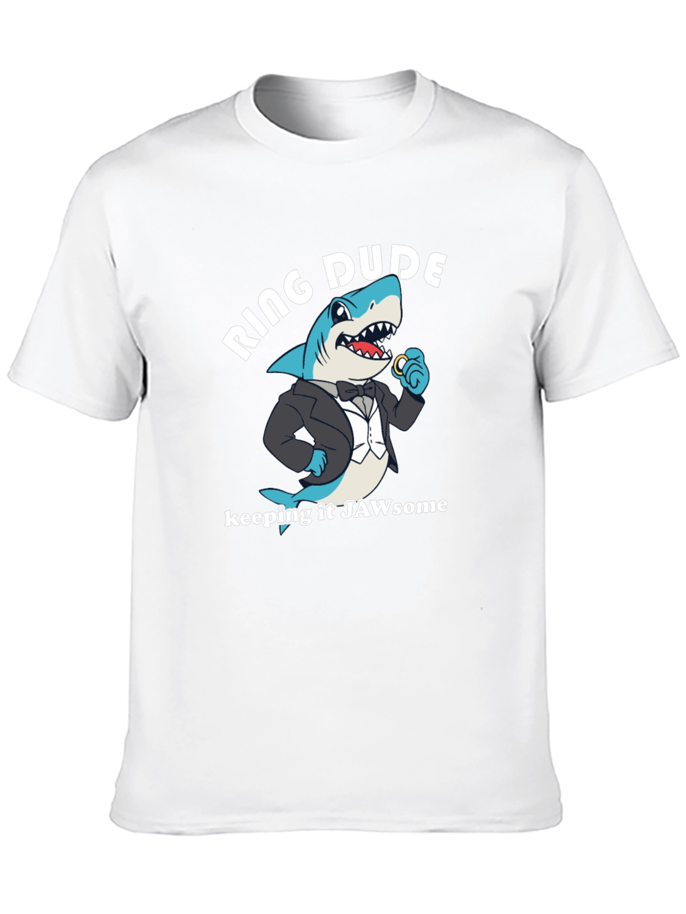 Ring Dude Shark T-Shirt - Jawsome Wedding