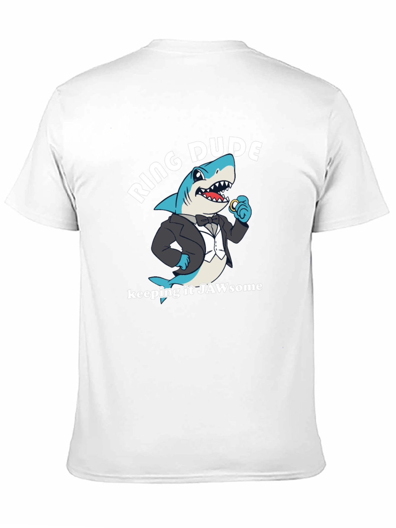 Ring Dude Shark T-Shirt - Jawsome Wedding