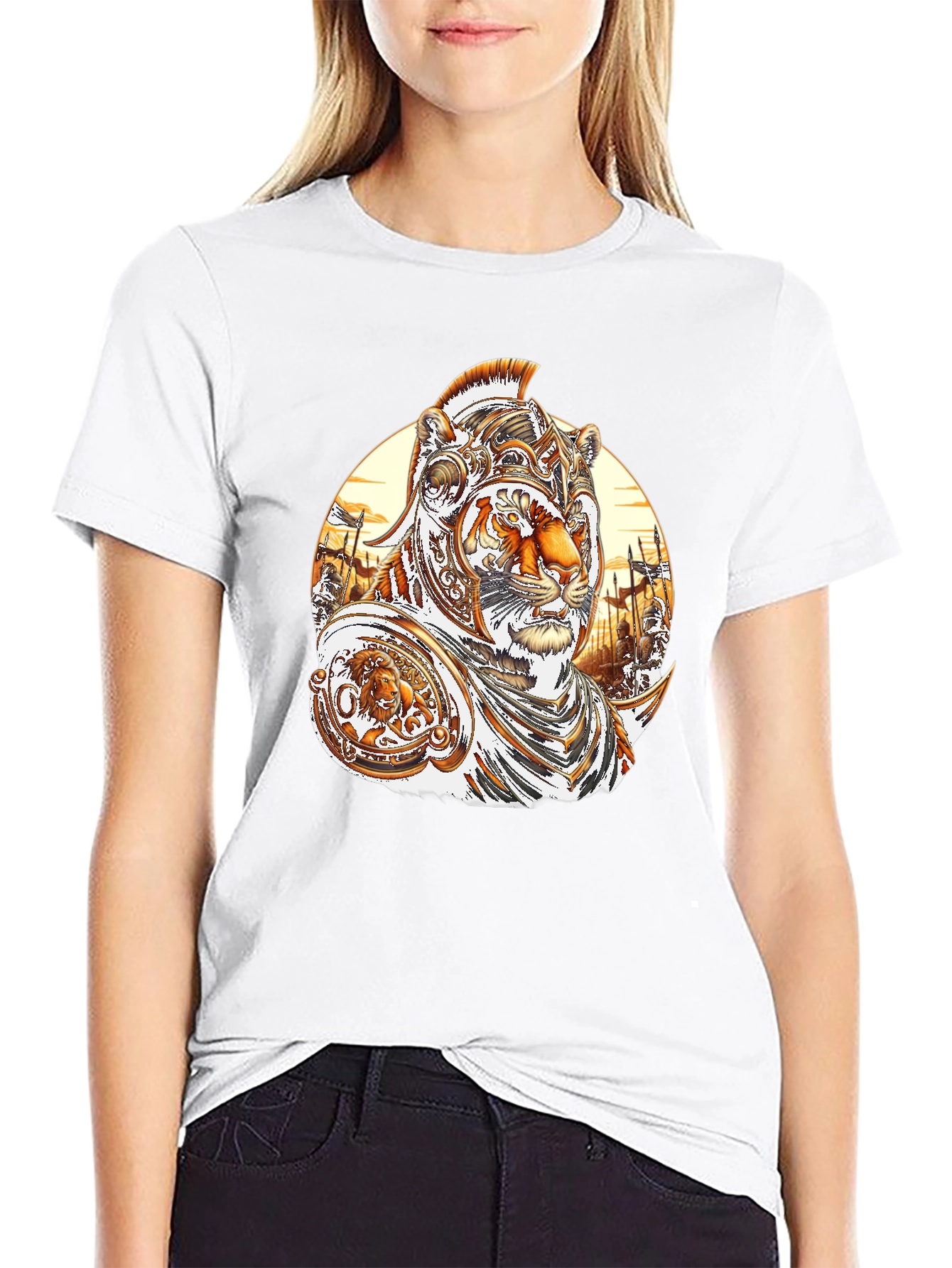 Tiger Gladiator Graphic Tee - Black
