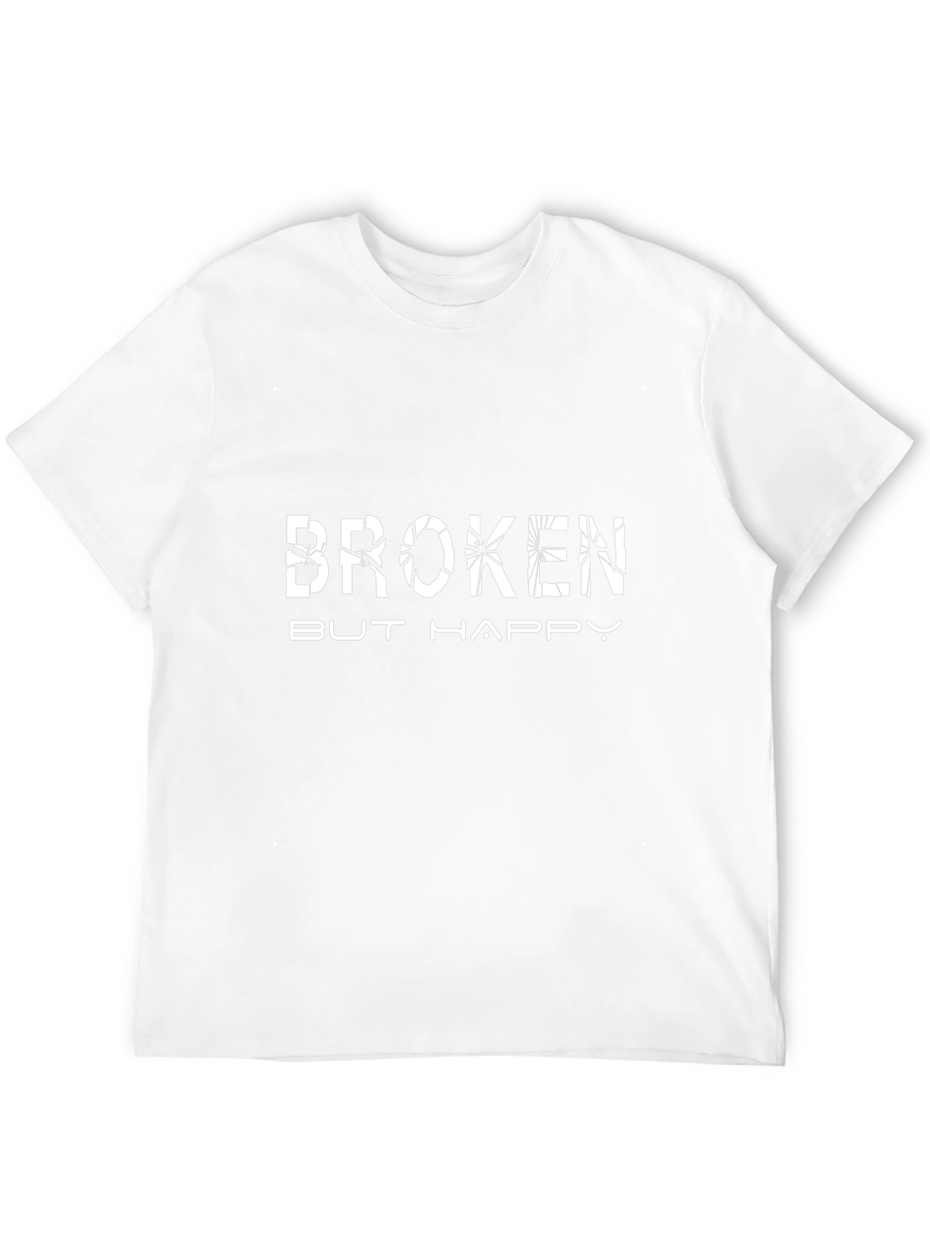 Broken But Happy Graphic Tee - Stylish Comfort