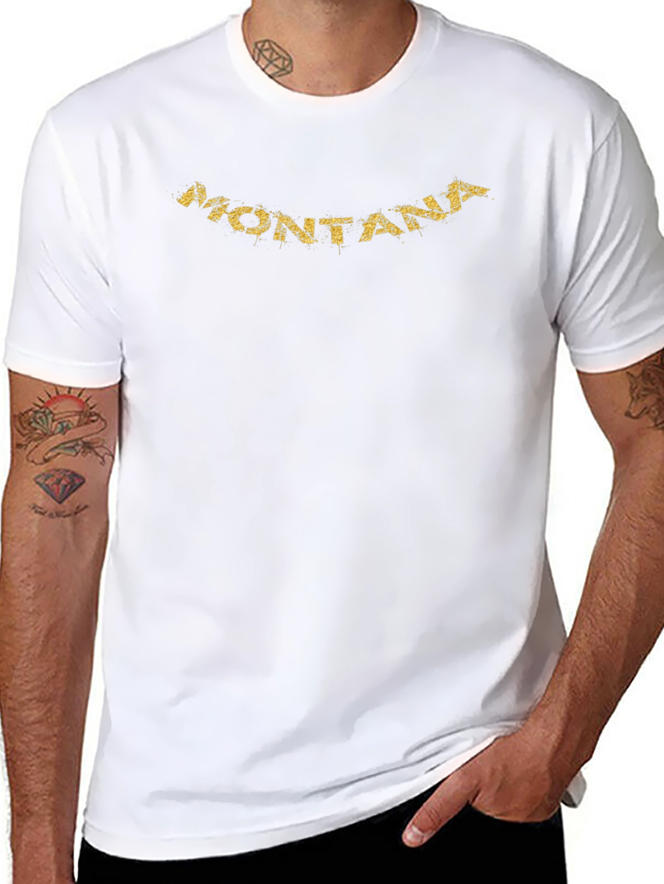 Montana Graphic Tee - Black Cotton Comfort
