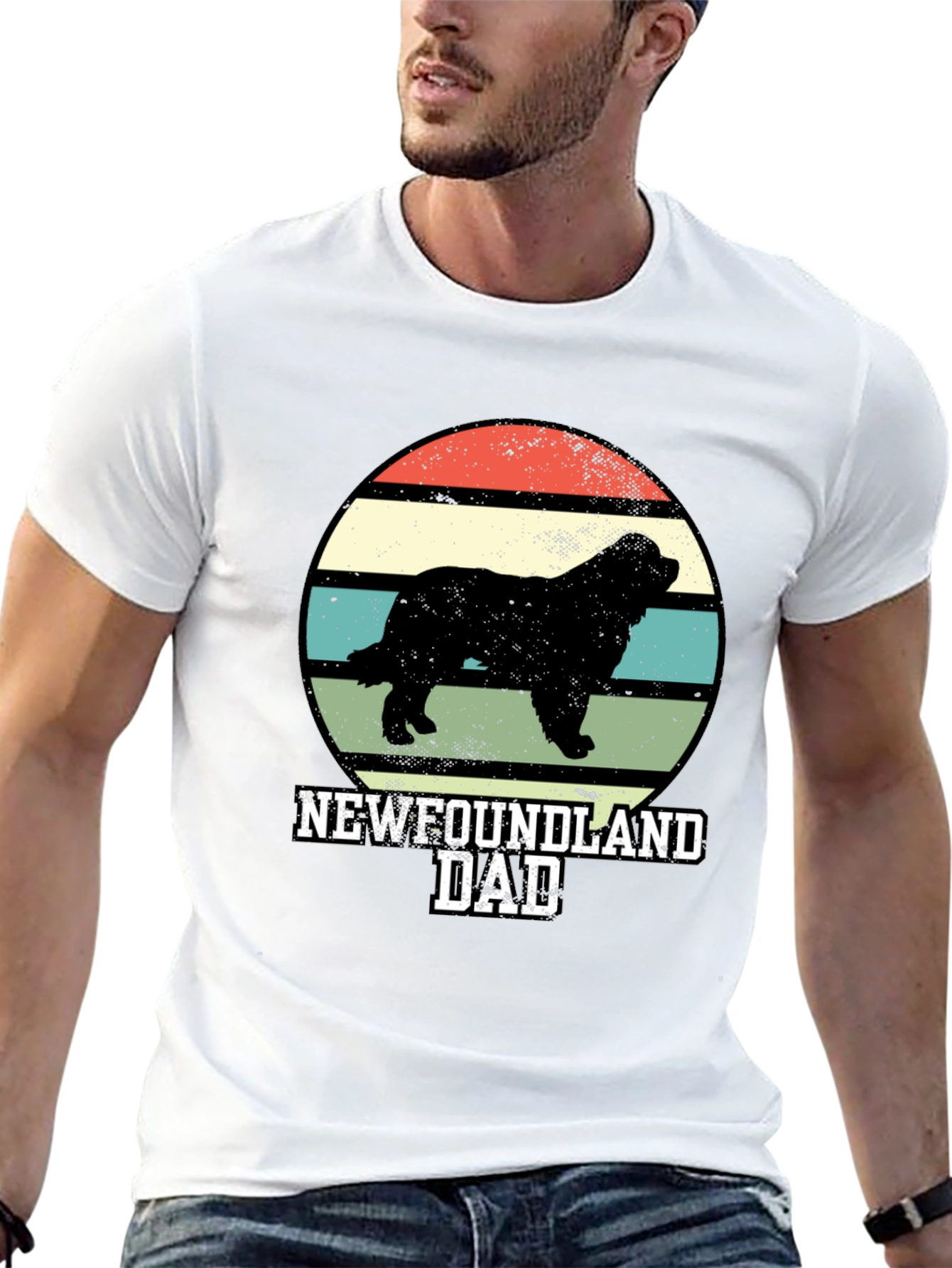 Newfoundland Dad Retro T-Shirt