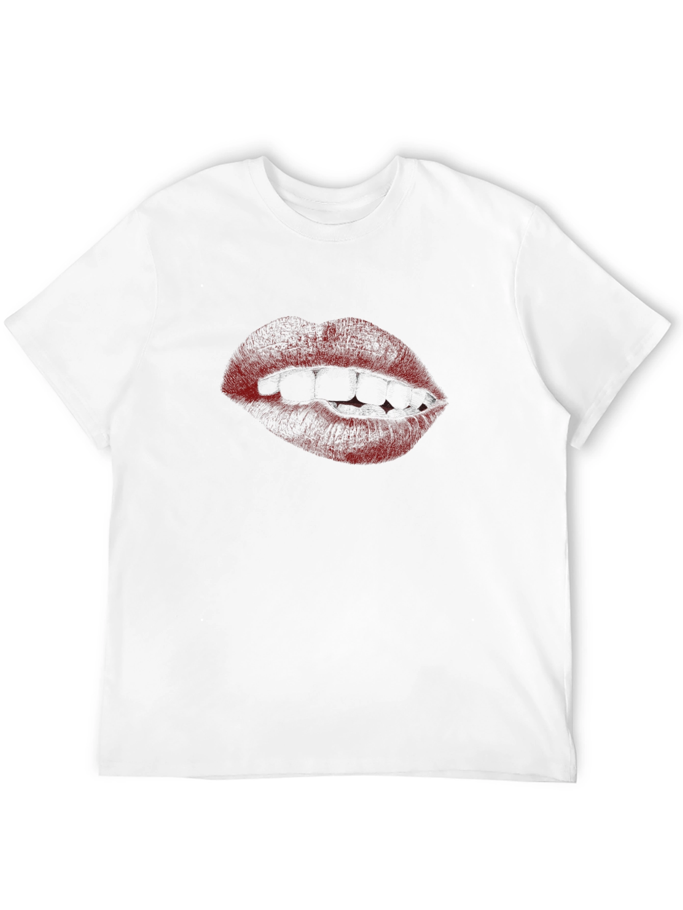Vampire Lips Graphic Tee - Mens Black T-Shirt