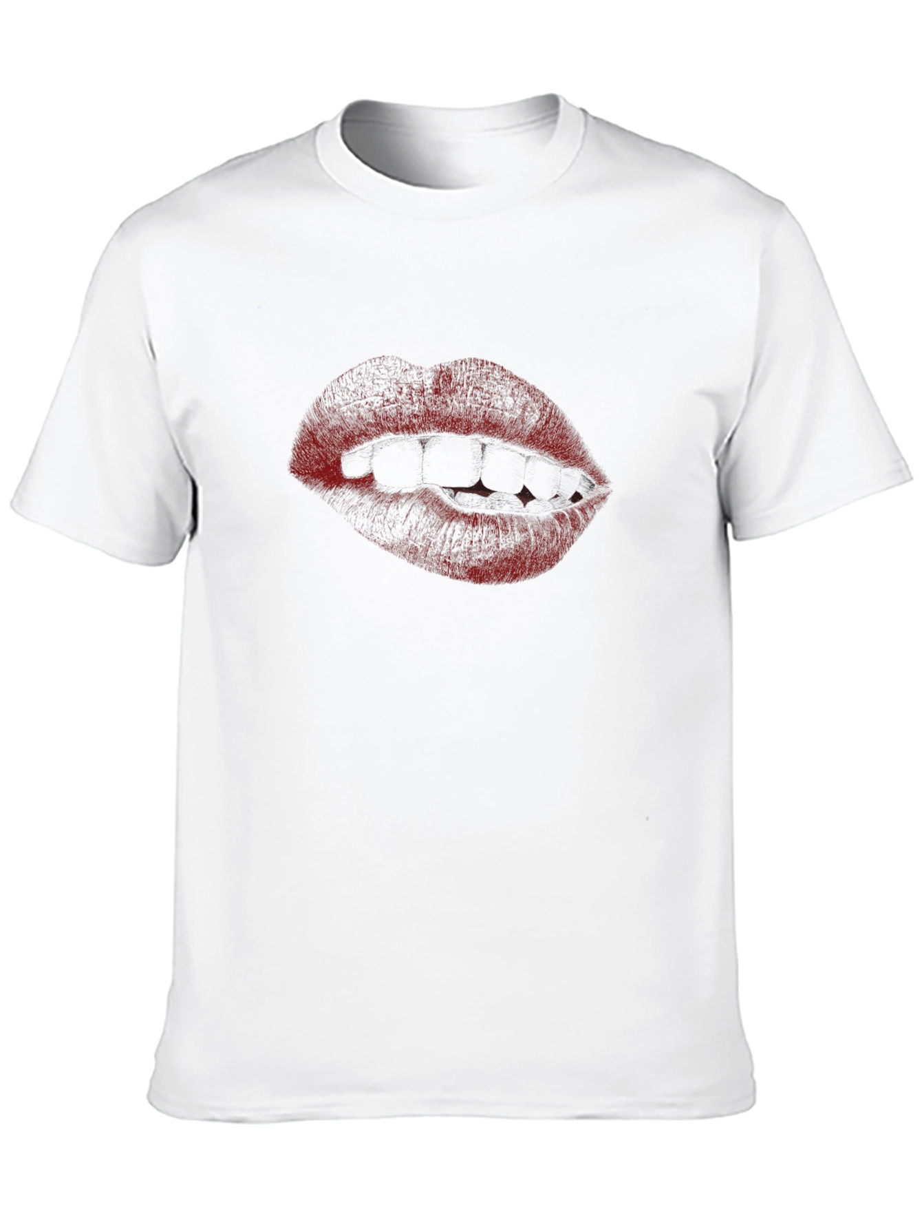 Vampire Lips Graphic Tee - Mens Black T-Shirt