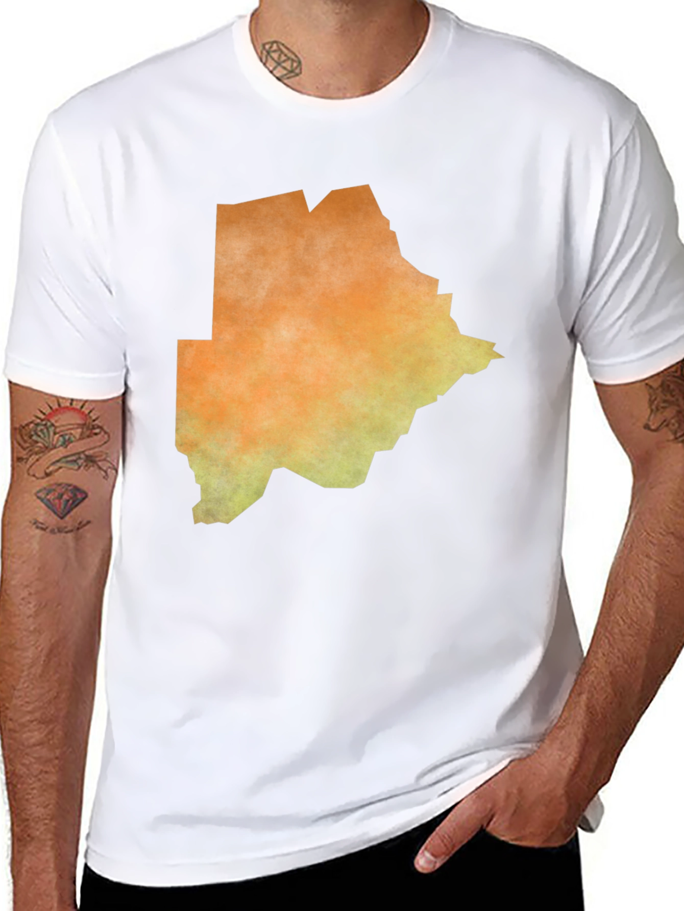 Botswana Map T-Shirt - Unique African Design