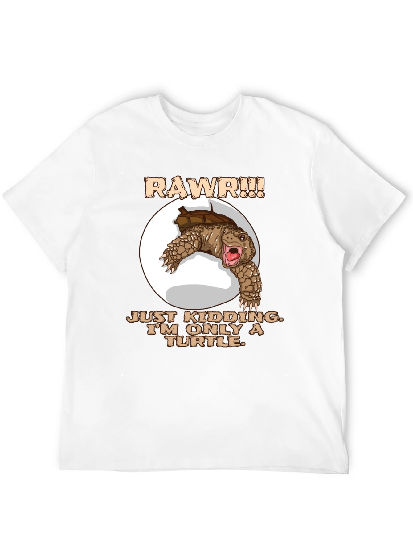 Funny Turtle RAWR Graphic T-Shirt