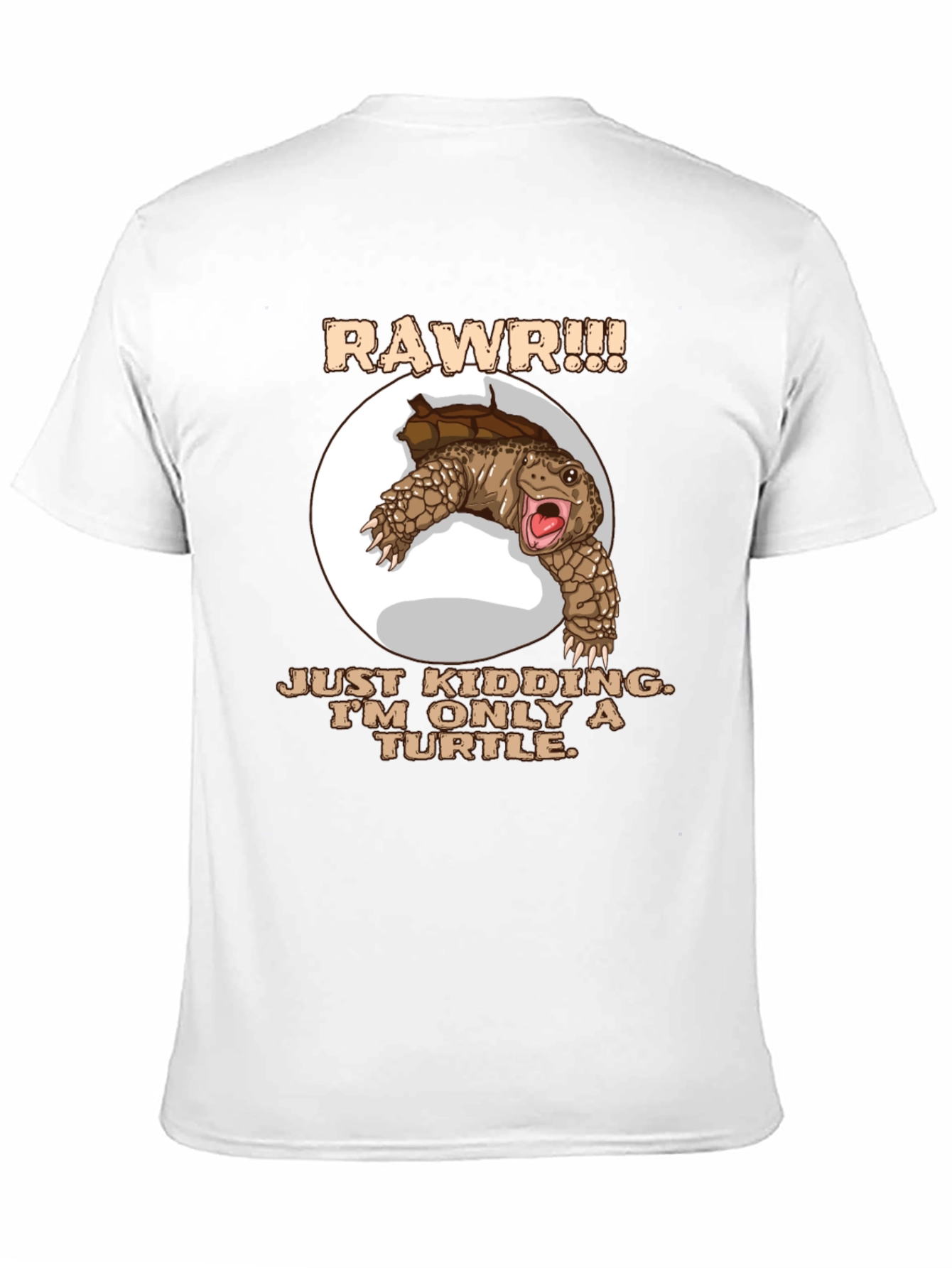 Funny Turtle RAWR Graphic T-Shirt