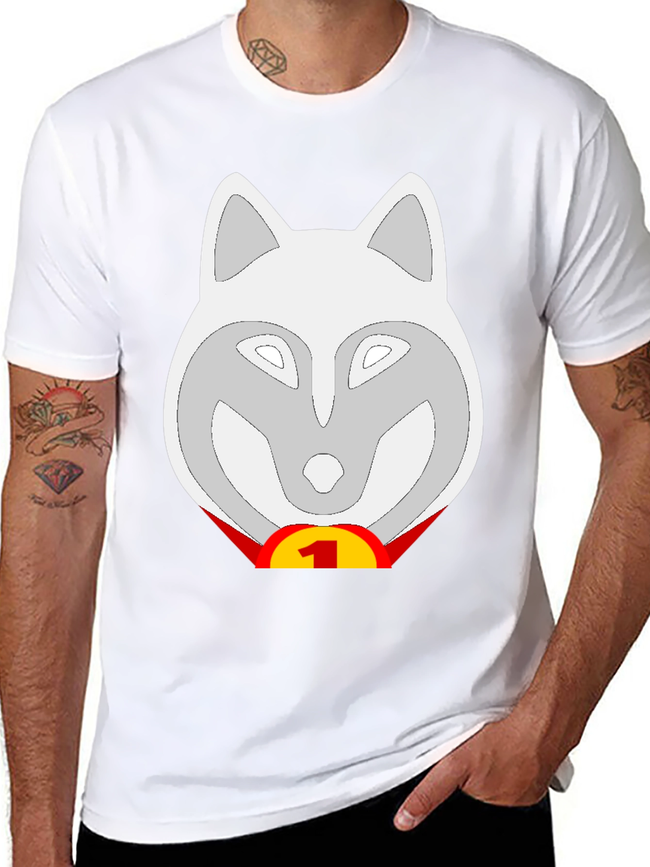 Wolf Number One Fan T-Shirt - Black