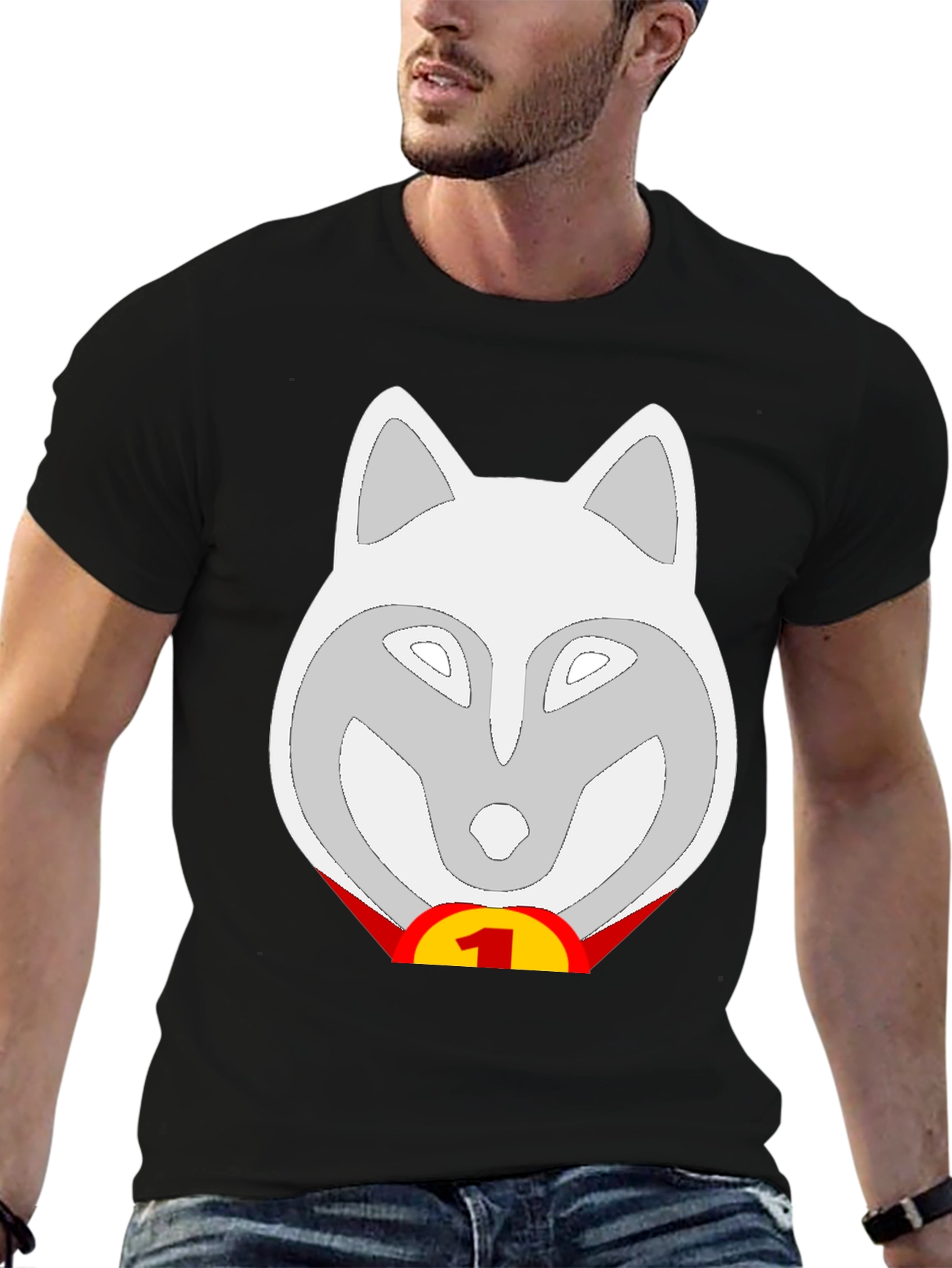 Wolf Number One Fan T-Shirt - Black