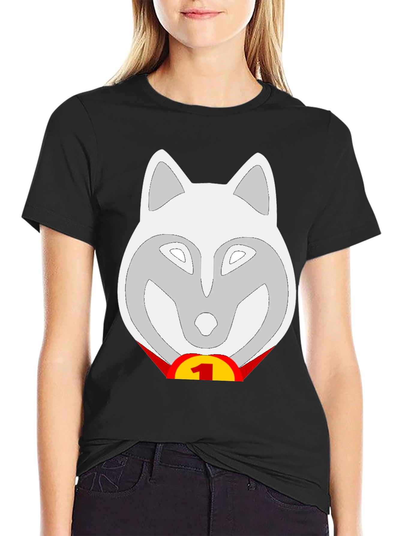 Wolf Number One Fan T-Shirt - Black