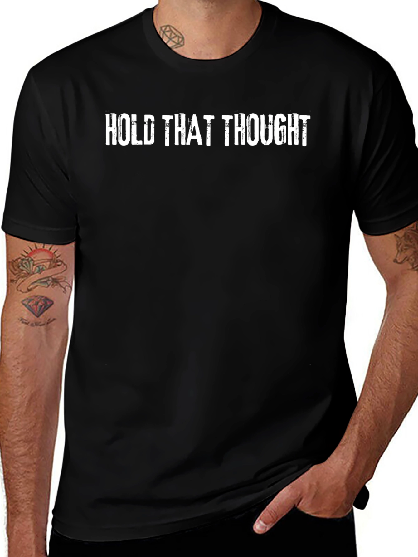 Hold That Thought Black Graphic Tee