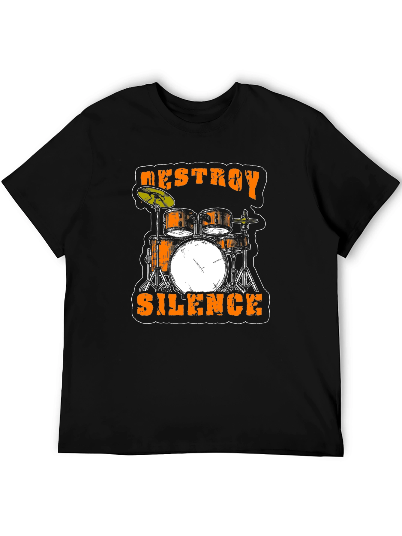 Destroy Silence Drum Set Black T-Shirt