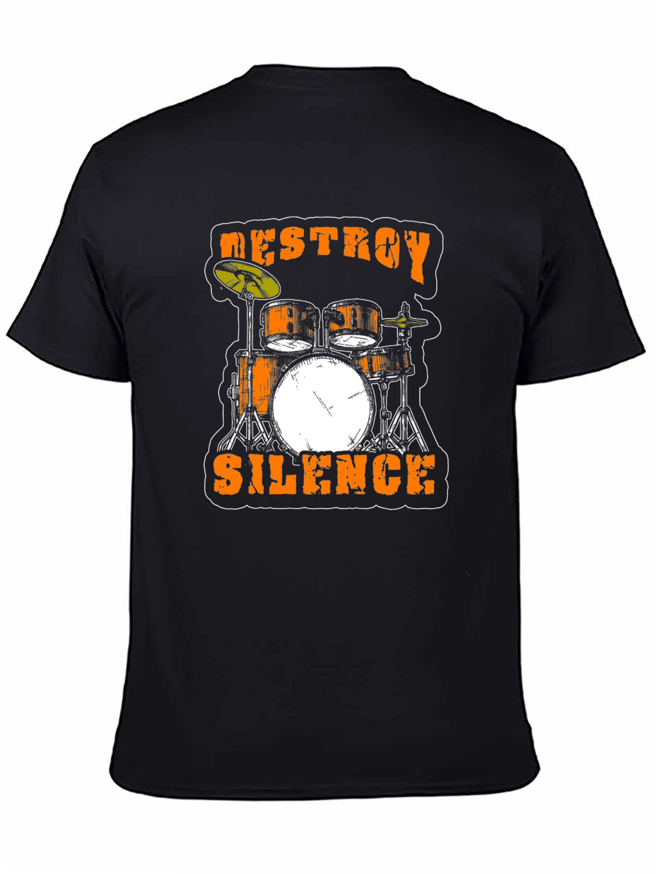 Destroy Silence Drum Set Black T-Shirt
